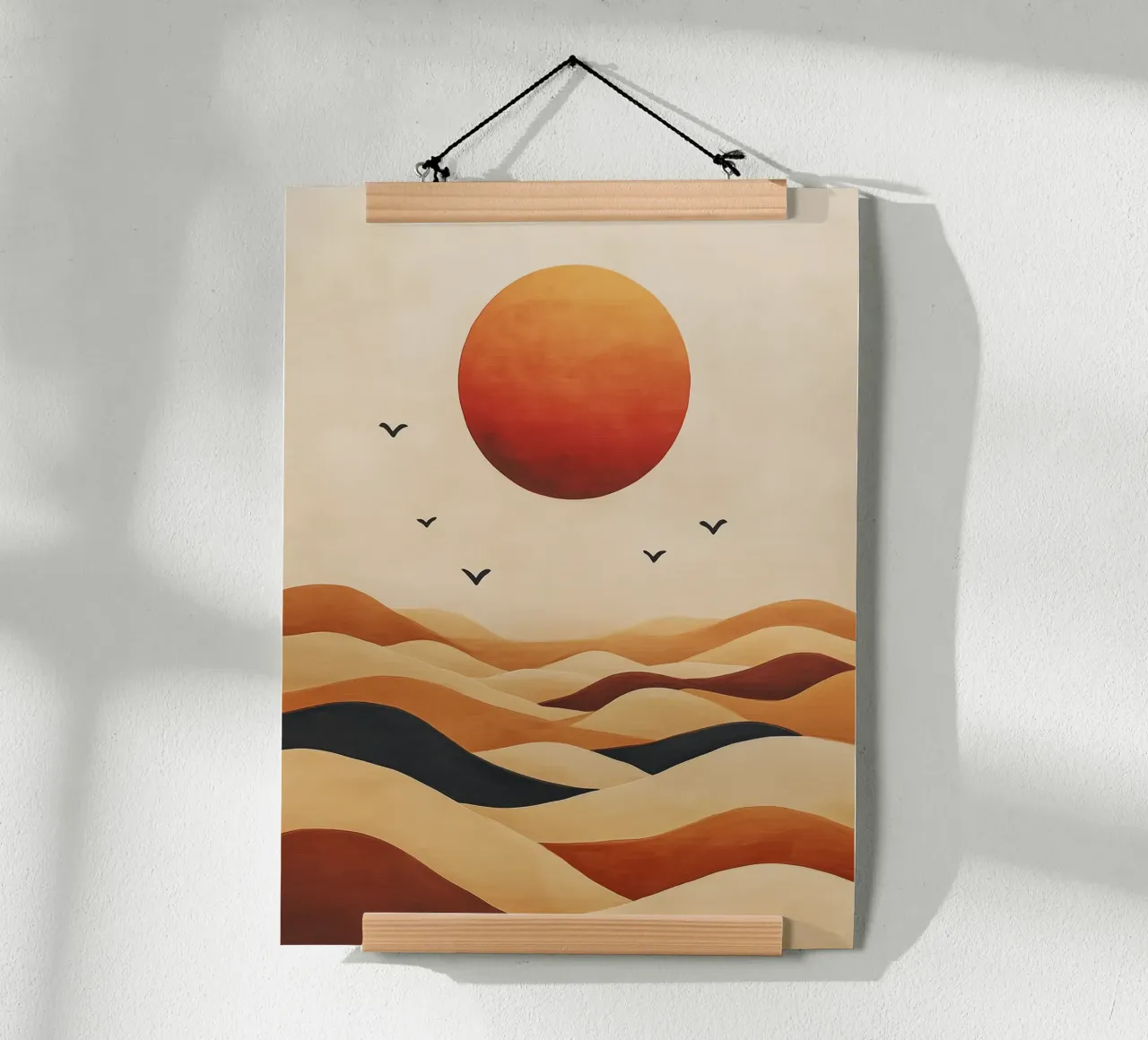 Sole e dune astratte poster da DWA