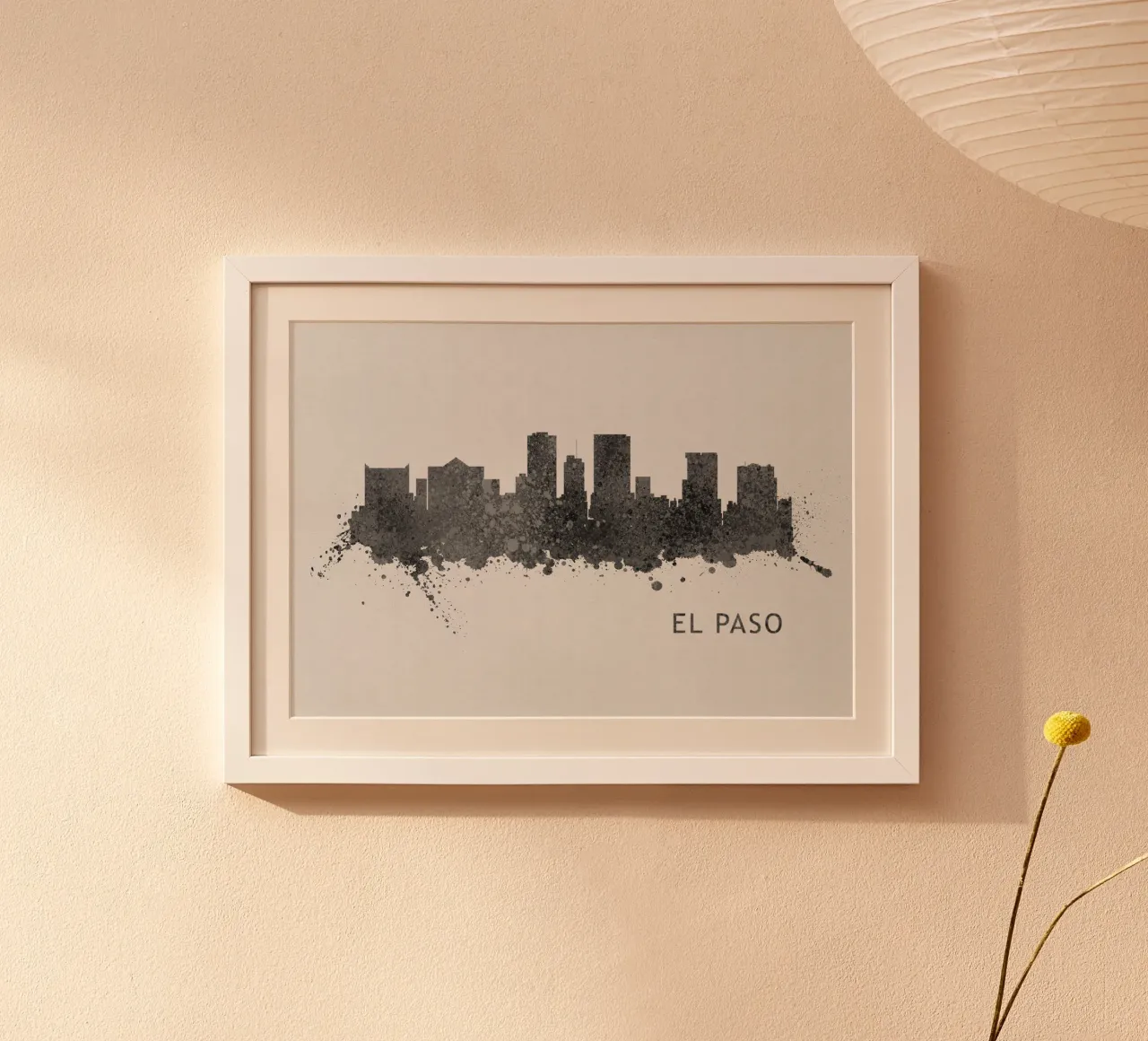 El Paso Texas poster con telaio in legno da Travelstudio