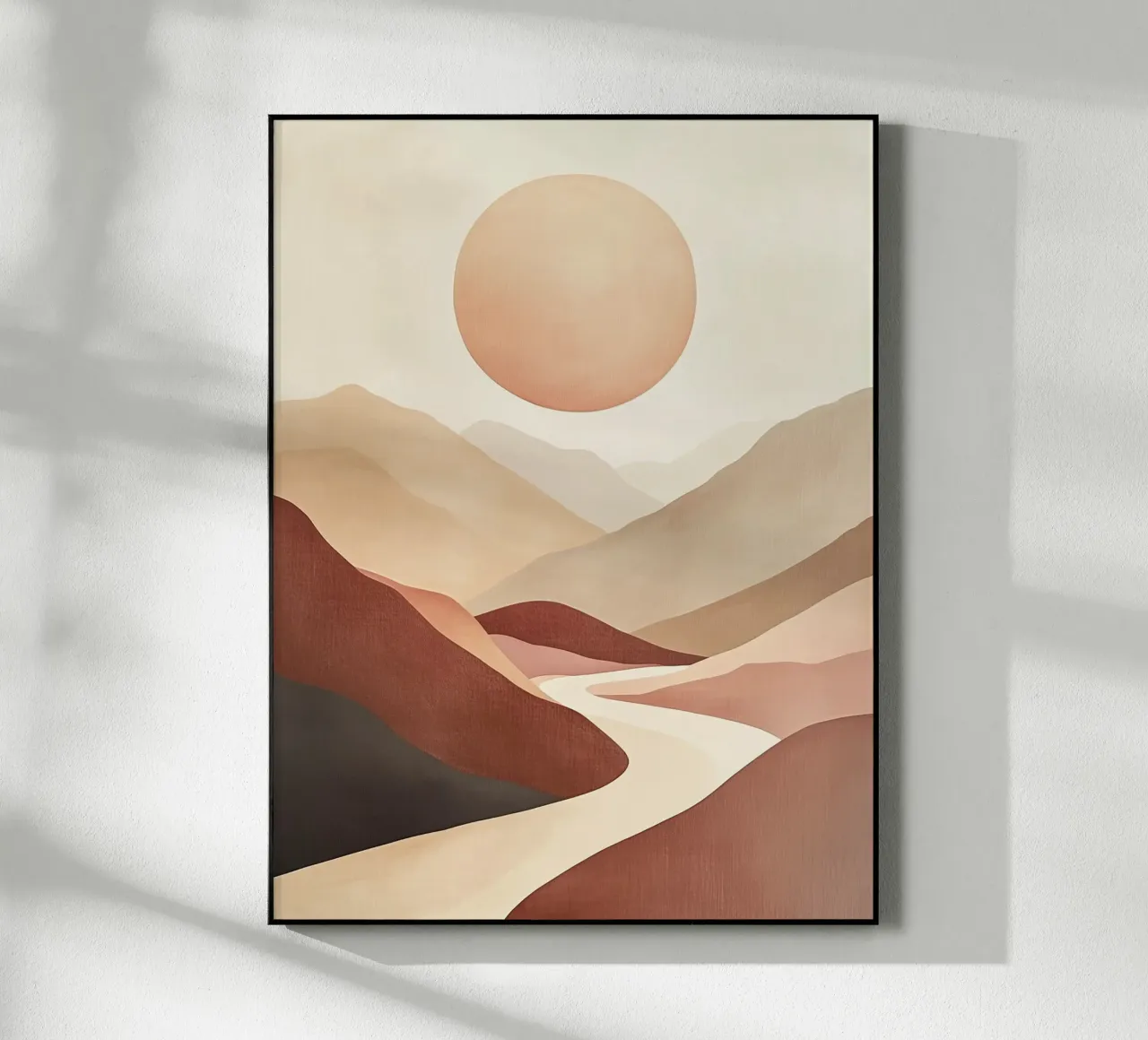 Abstract Landscape Sun and Valley acrylic glass by DWA