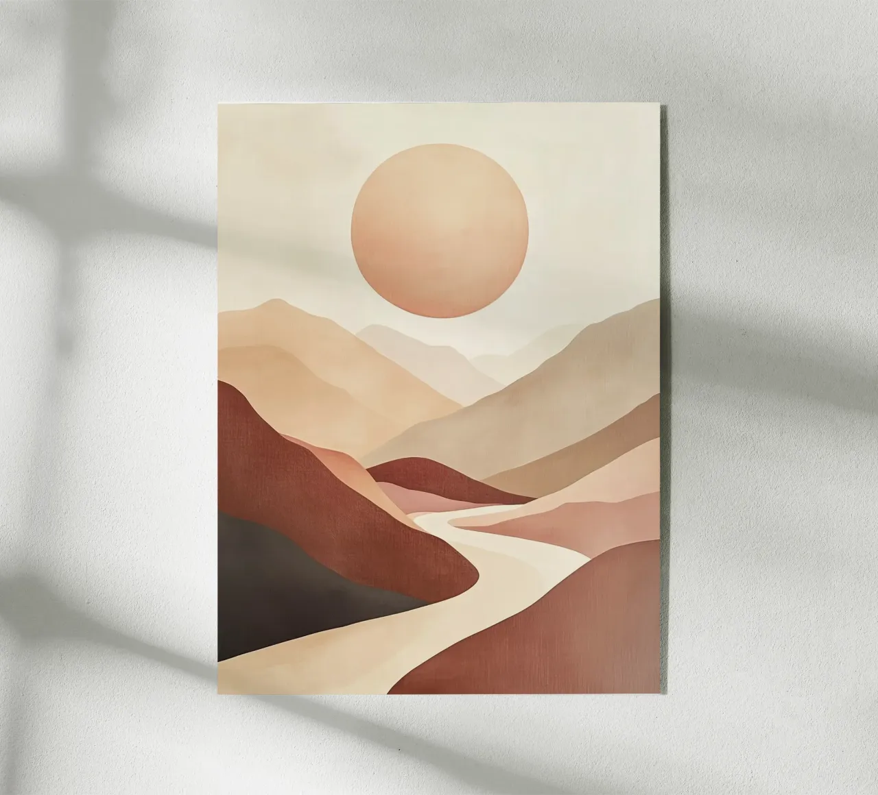 Abstract Landscape Sun and Valley acrylic glass by DWA