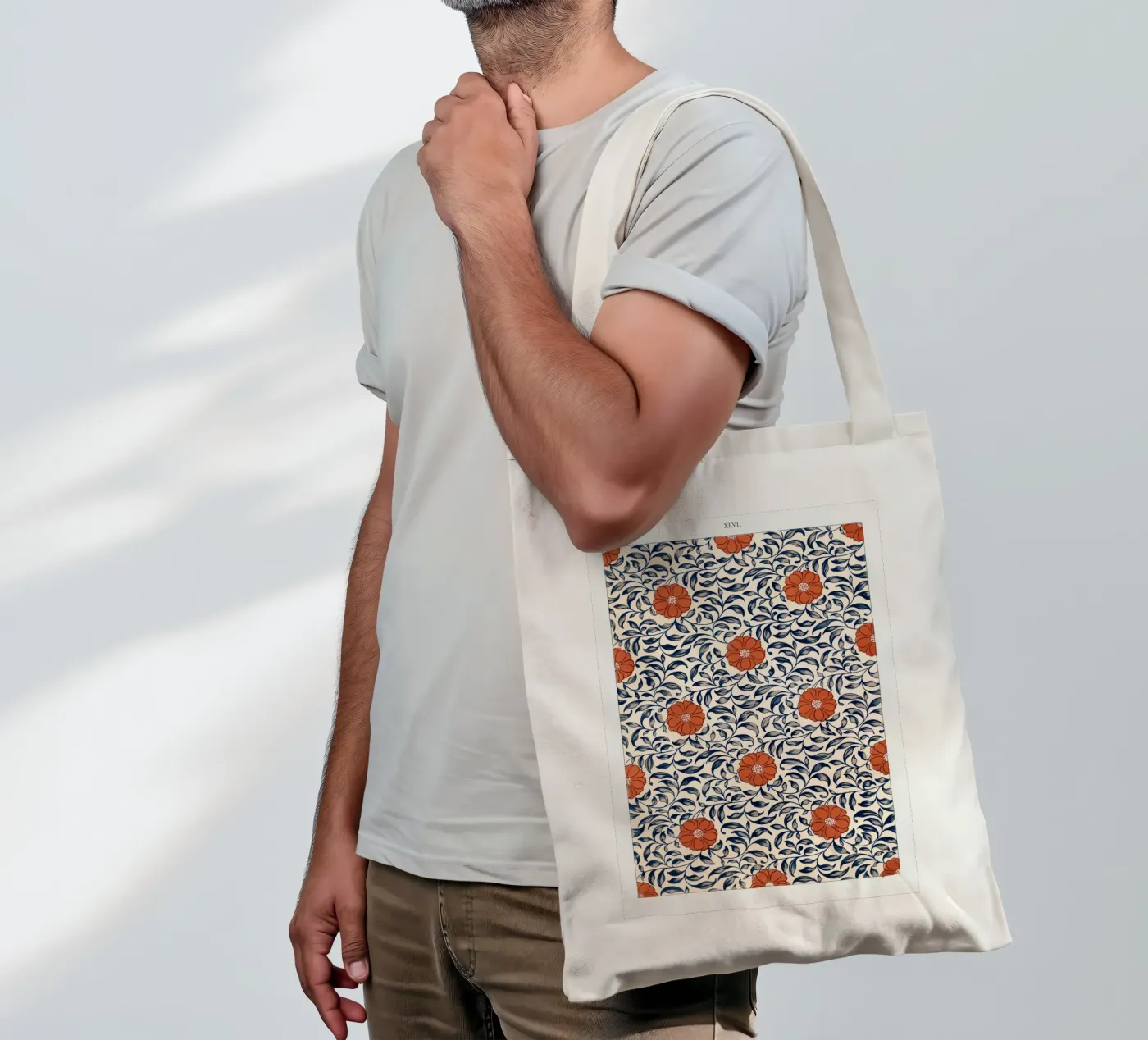 Flower pattern tote bag by vintageshop