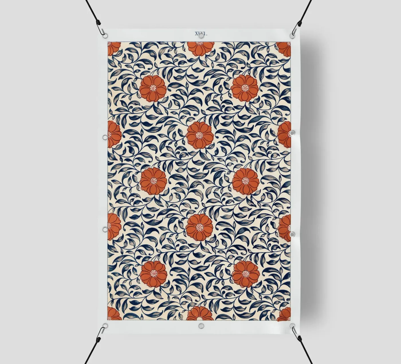 Flower pattern pvc-zeil van vintageshop