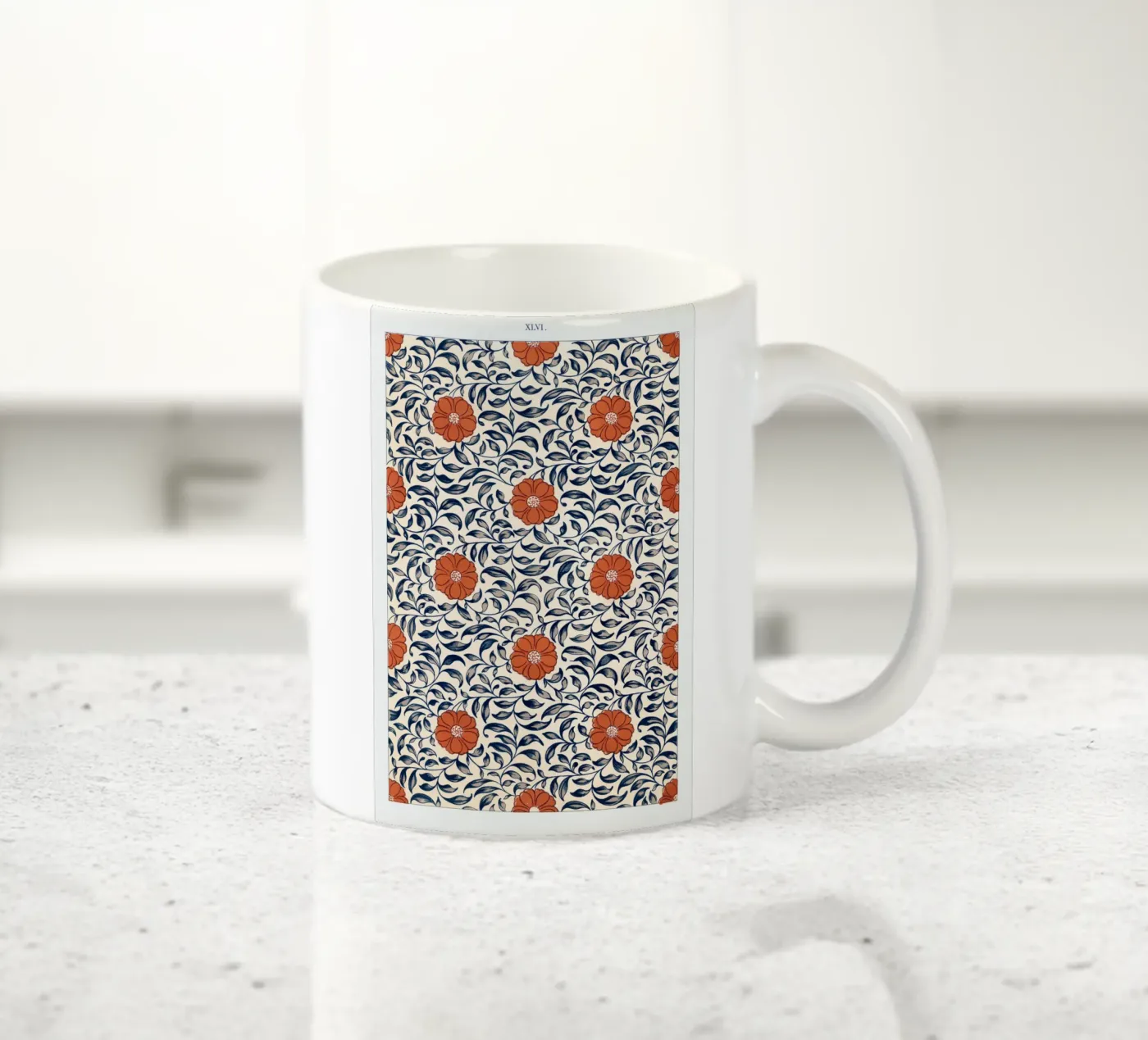 Flower pattern keramische mok van vintageshop