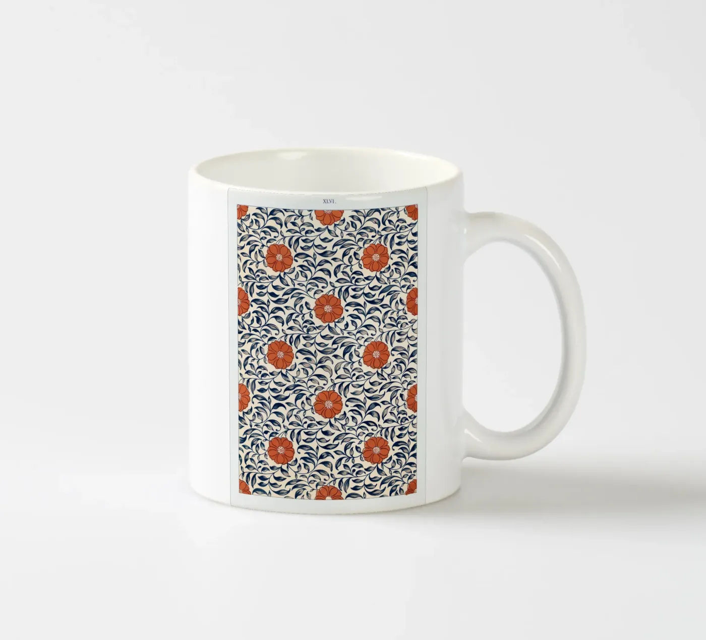 Flower pattern keramische mok van vintageshop