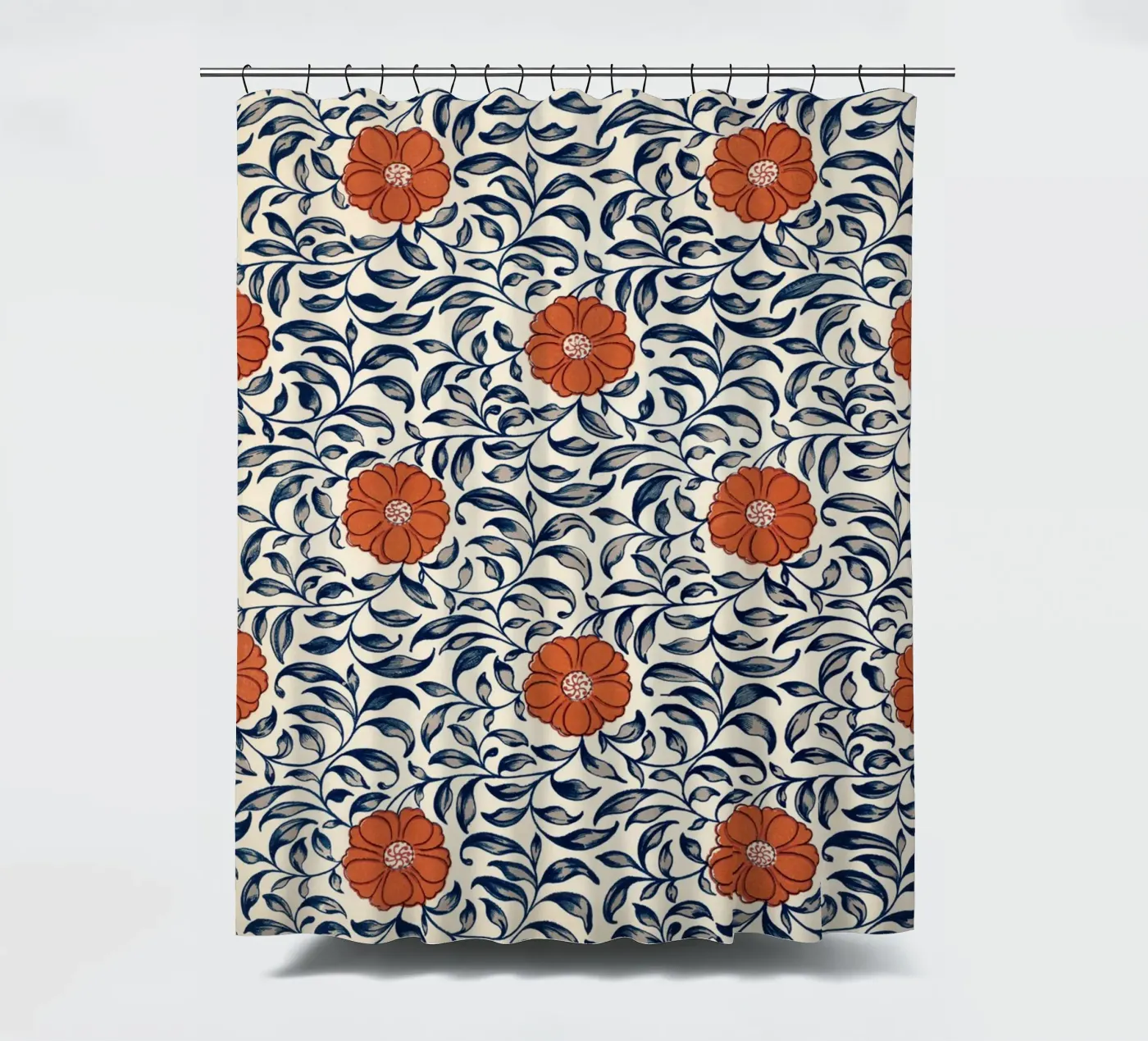 Flower pattern douchegordijn van vintageshop