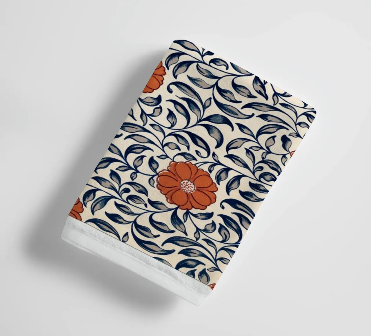 Flower pattern badhanddoek van vintageshop