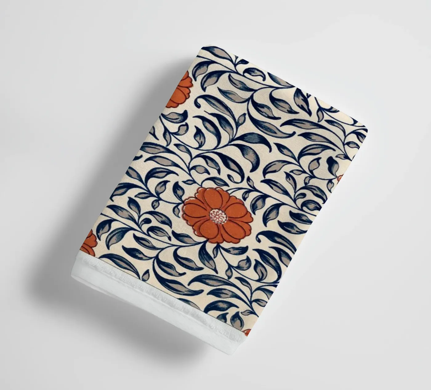 Flower pattern badhanddoek van vintageshop