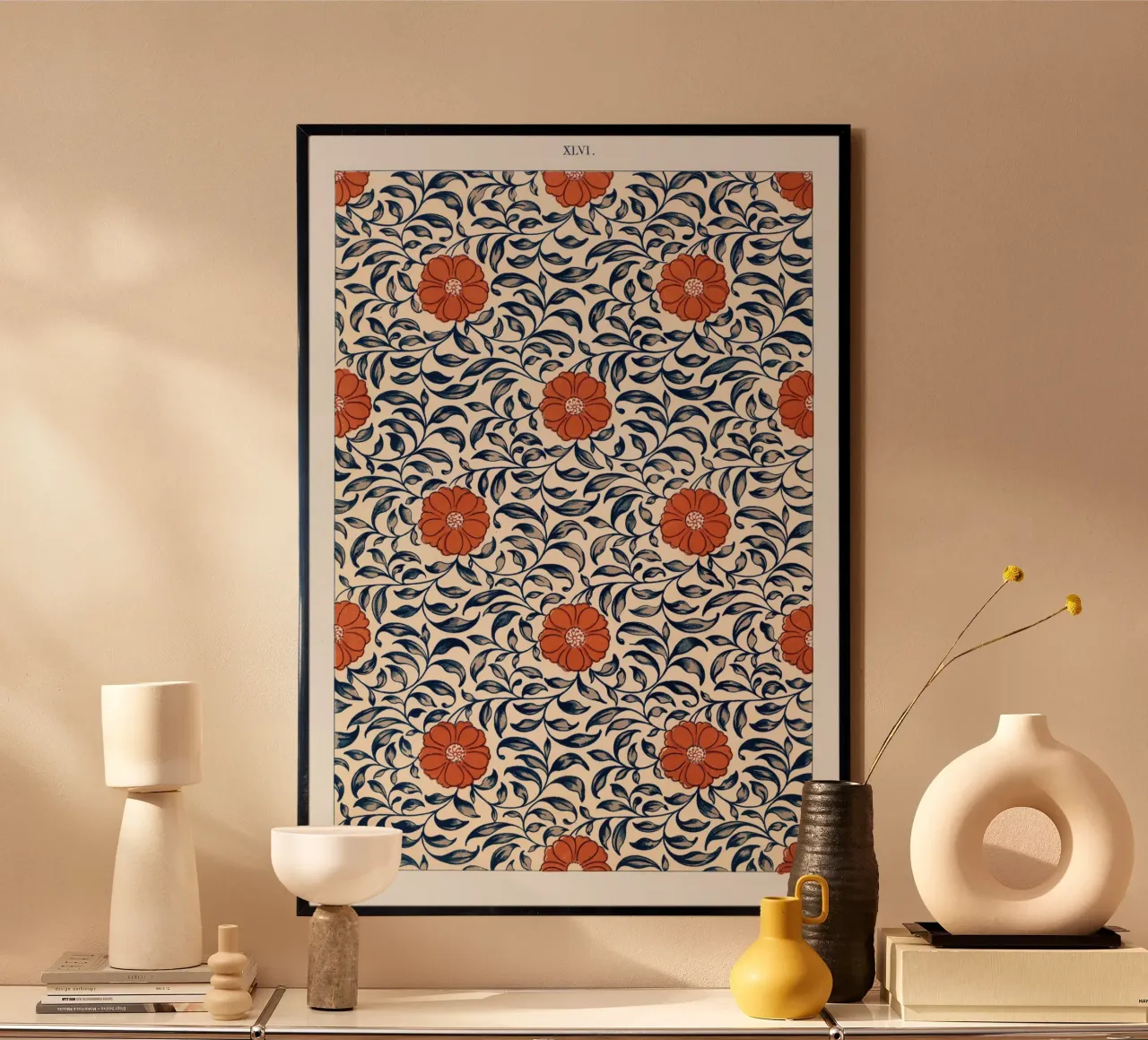 Flower pattern poster van vintageshop