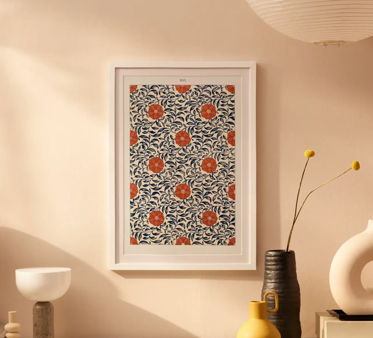 Flower pattern poster van vintageshop
