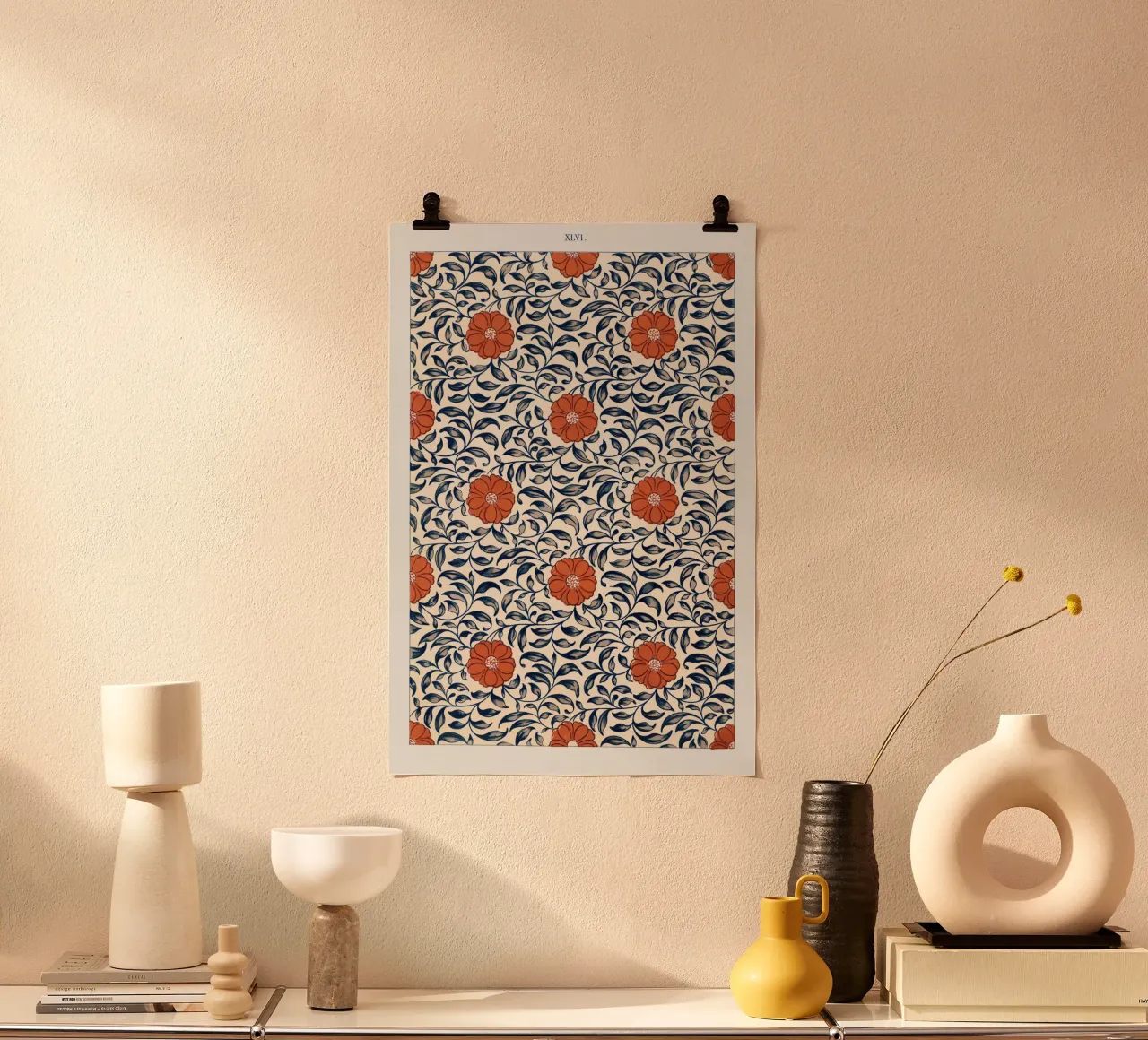 Flower pattern poster van vintageshop