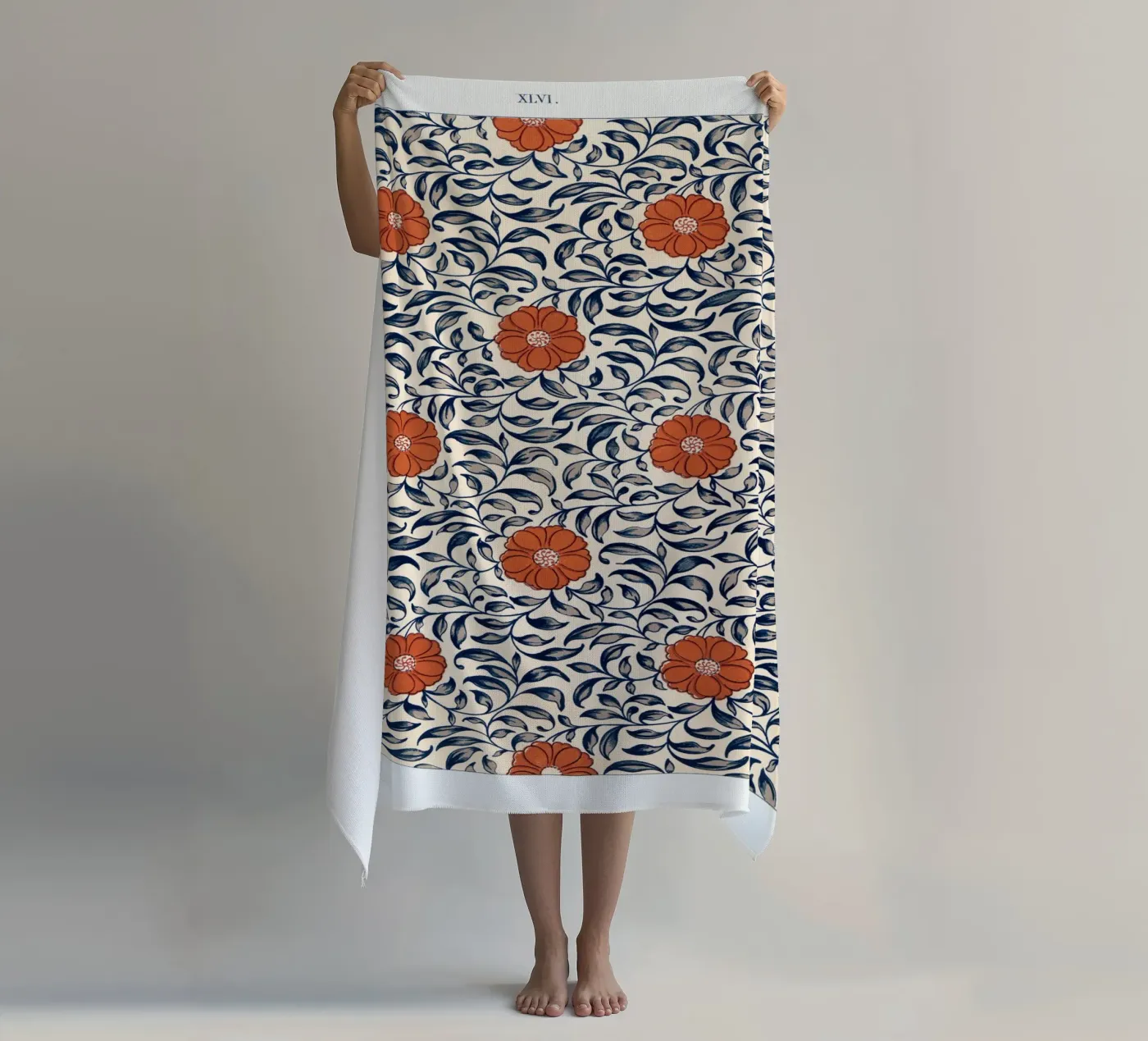 Flower pattern Strandtuch von vintageshop