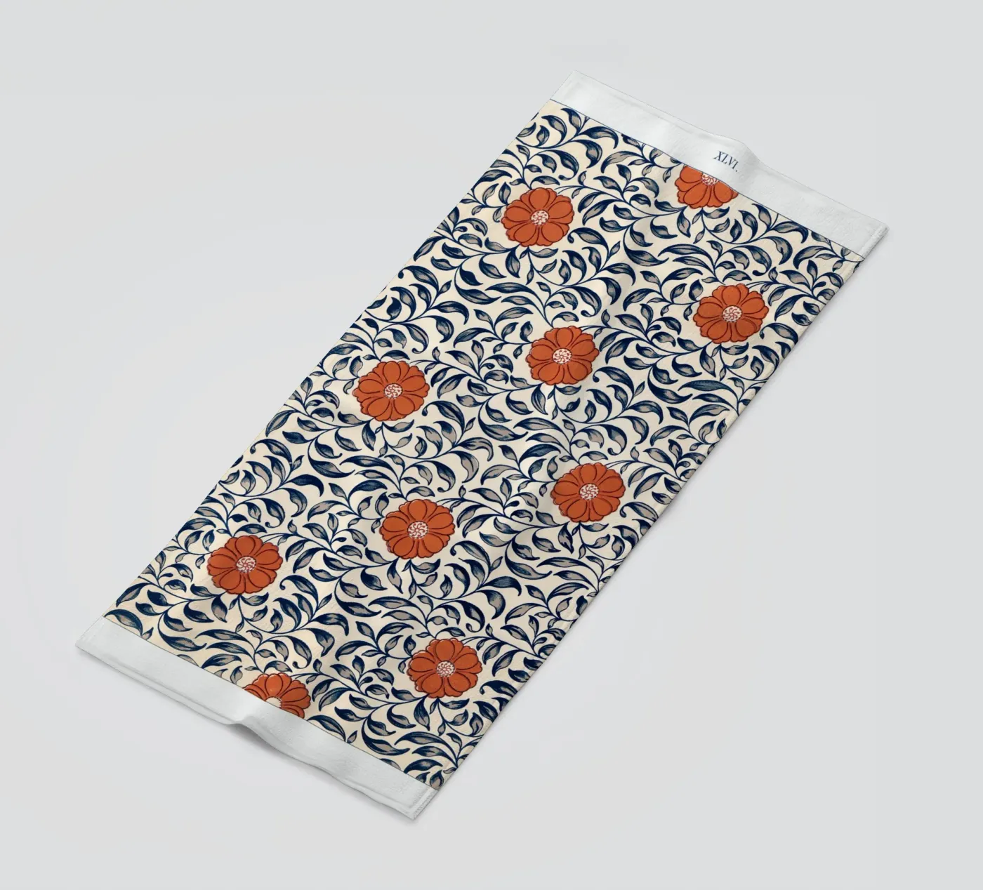 Flower pattern strandhanddoek van vintageshop