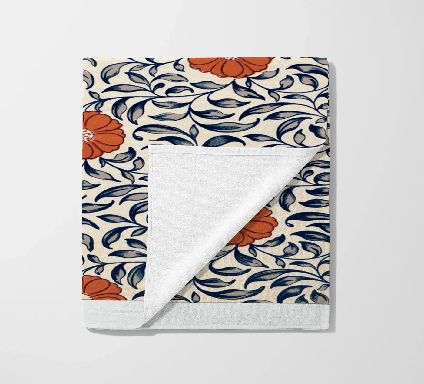 Flower pattern strandhanddoek van vintageshop