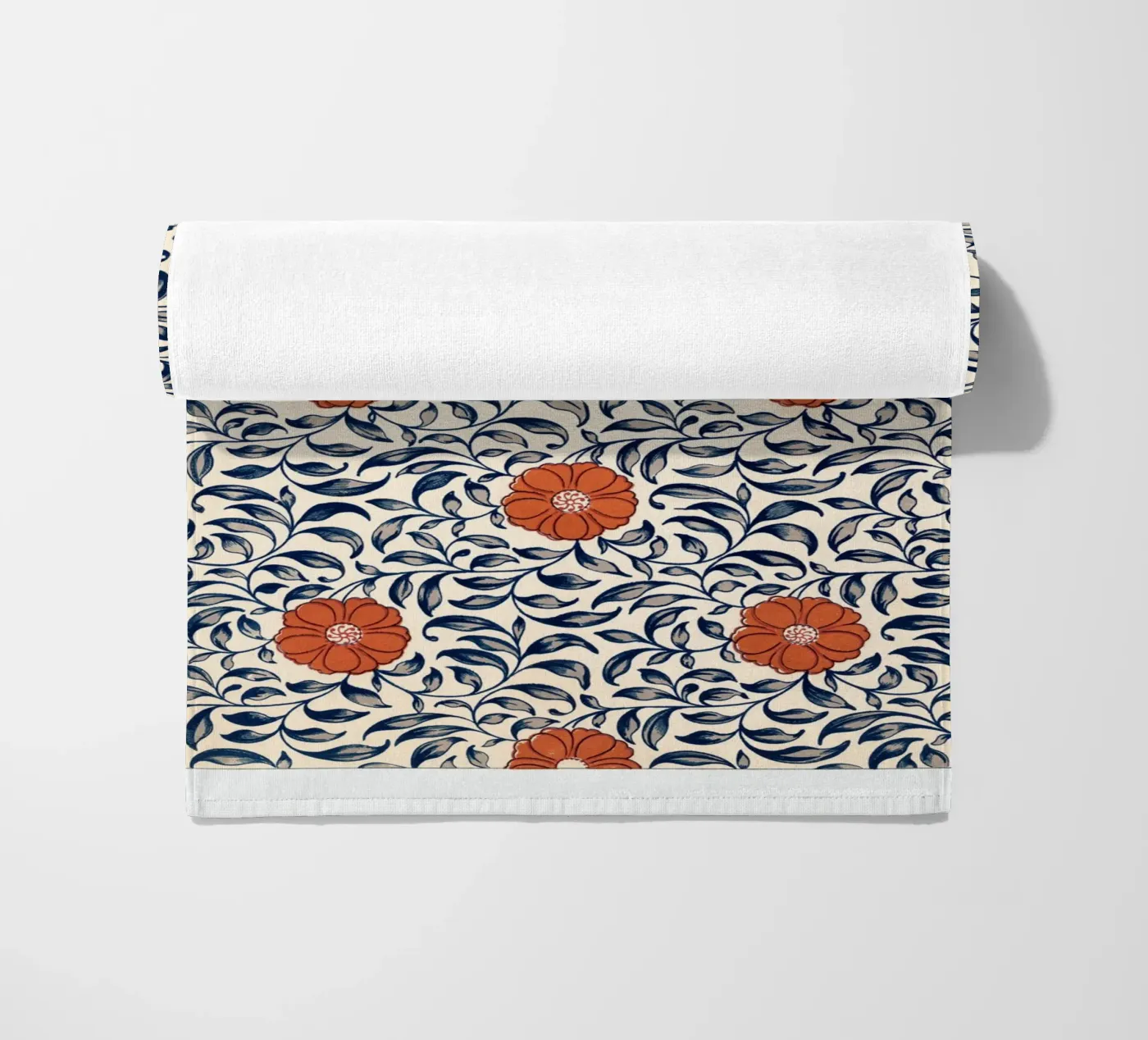 Flower pattern strandhanddoek van vintageshop