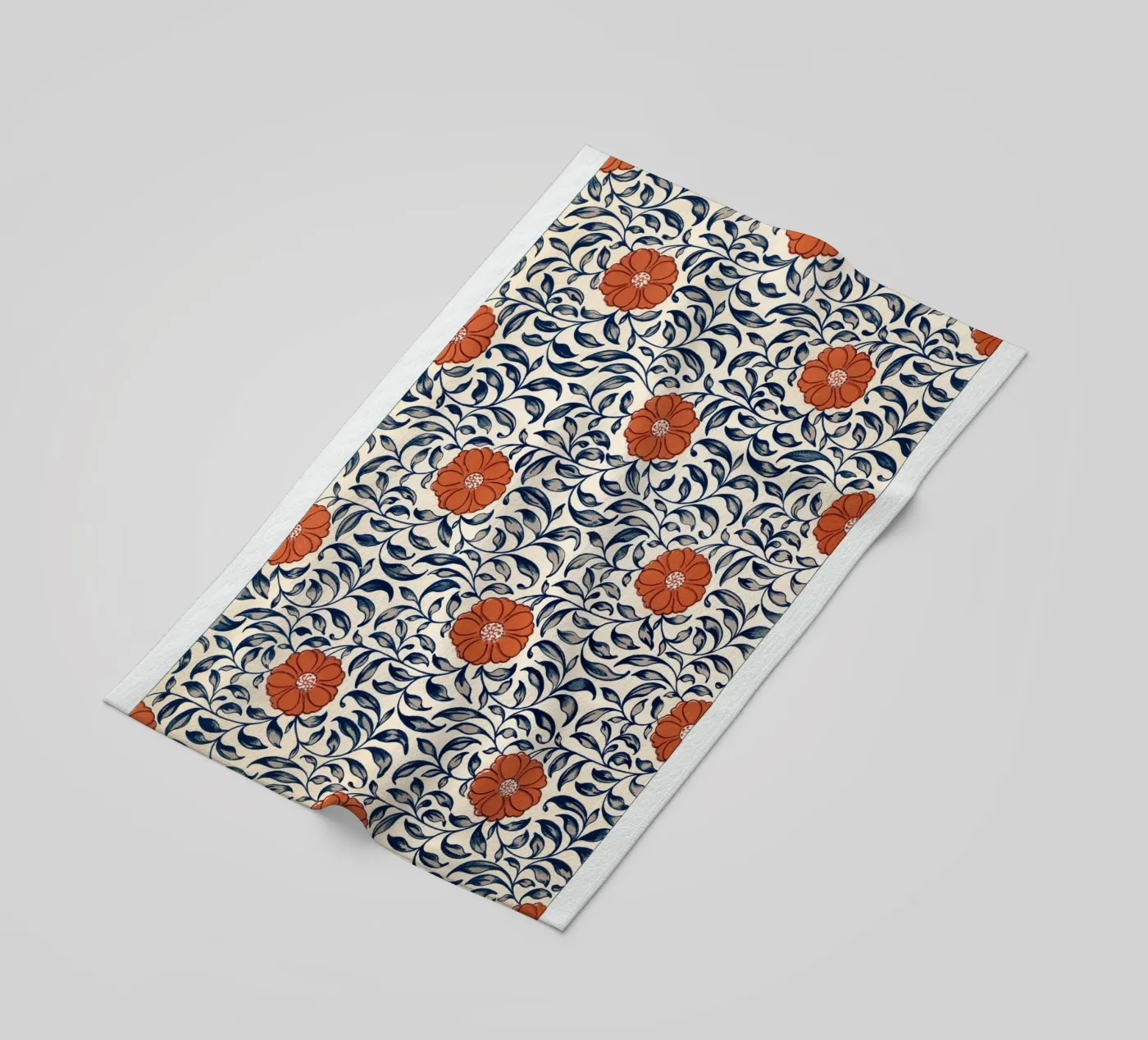 Flower pattern strandhanddoek van vintageshop