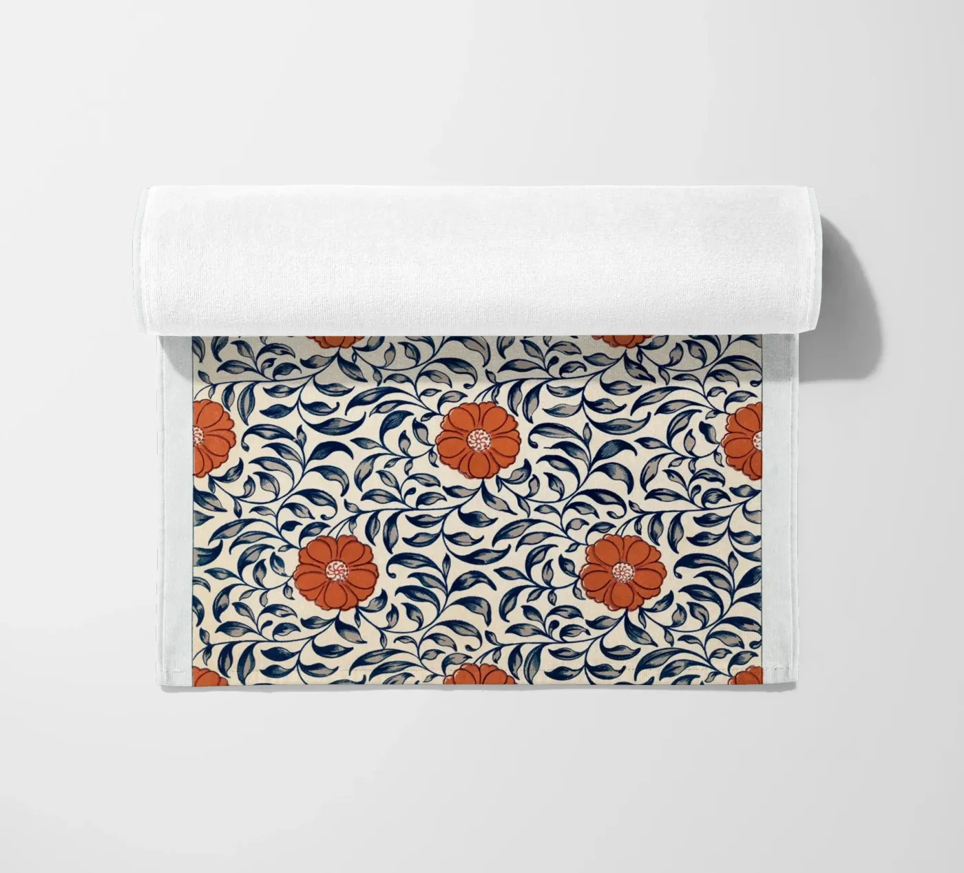 Flower pattern strandhanddoek van vintageshop