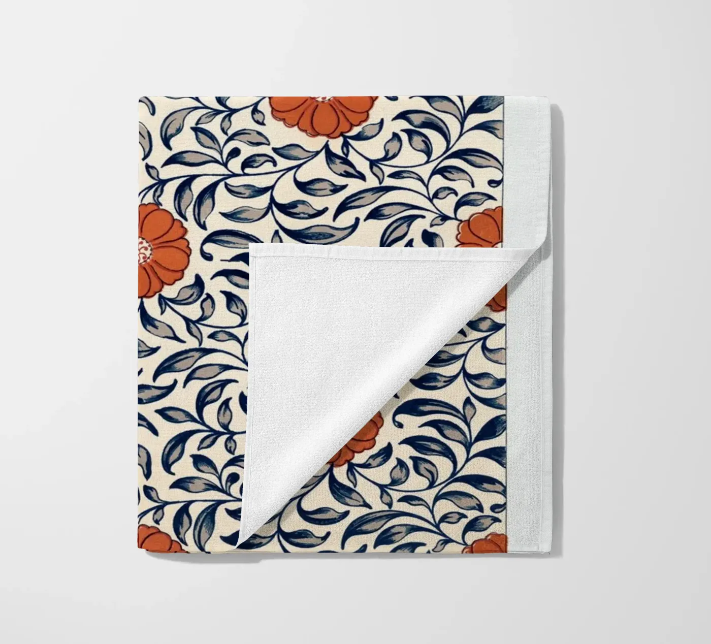 Flower pattern strandhanddoek van vintageshop