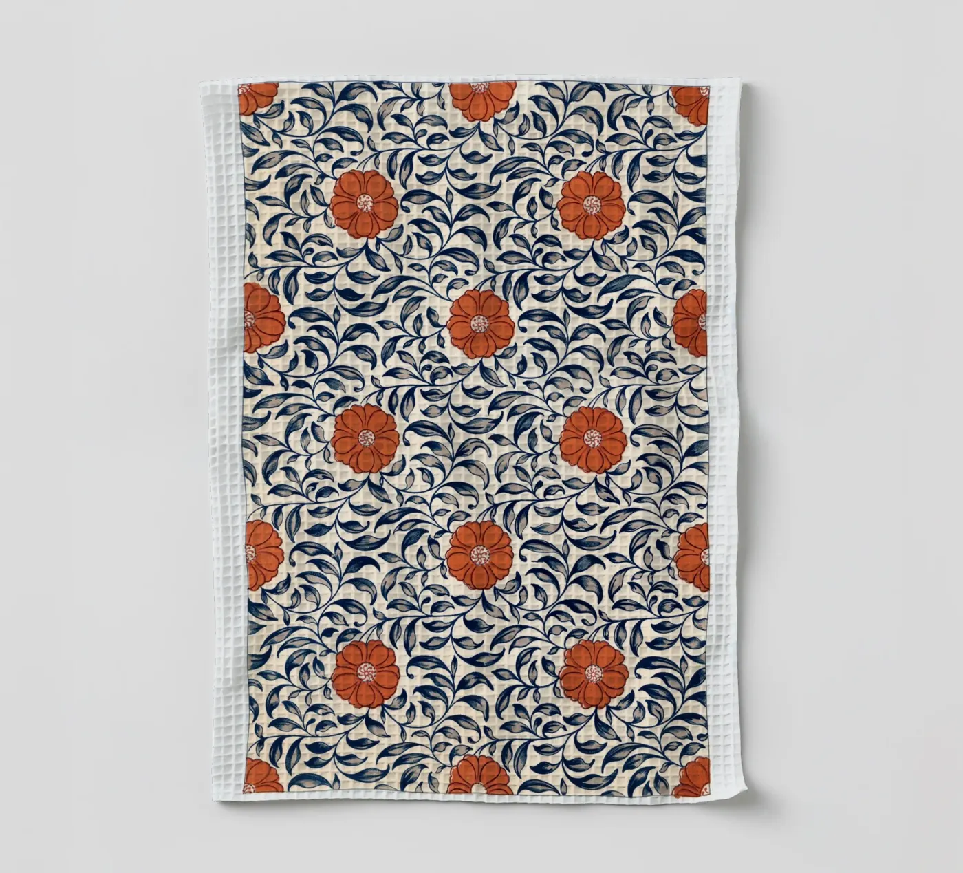 Flower pattern theedoek van vintageshop