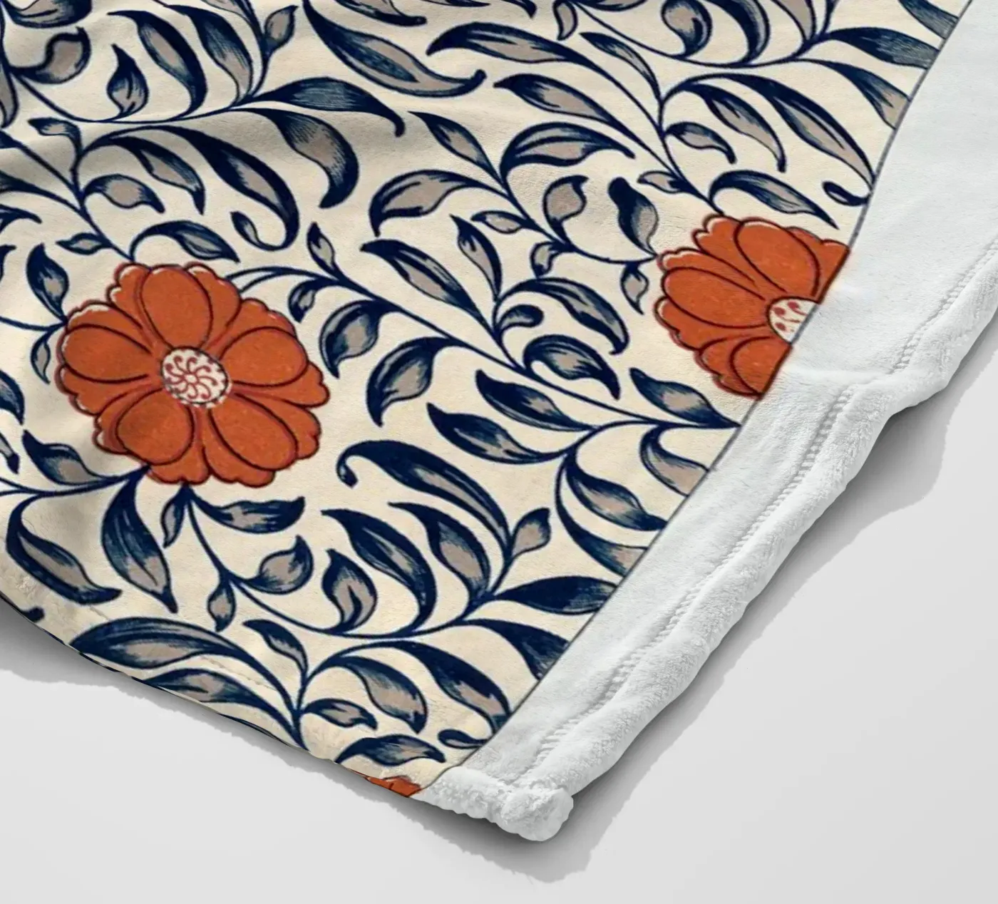 Flower pattern fleecedeken van vintageshop