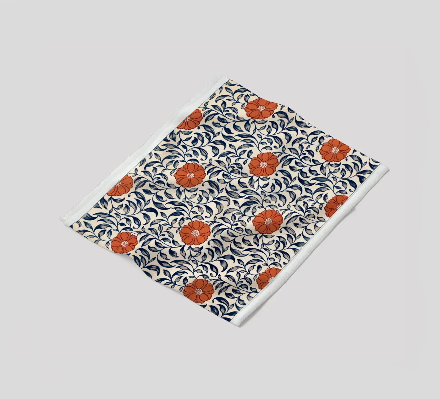 Flower pattern fleecedeken van vintageshop