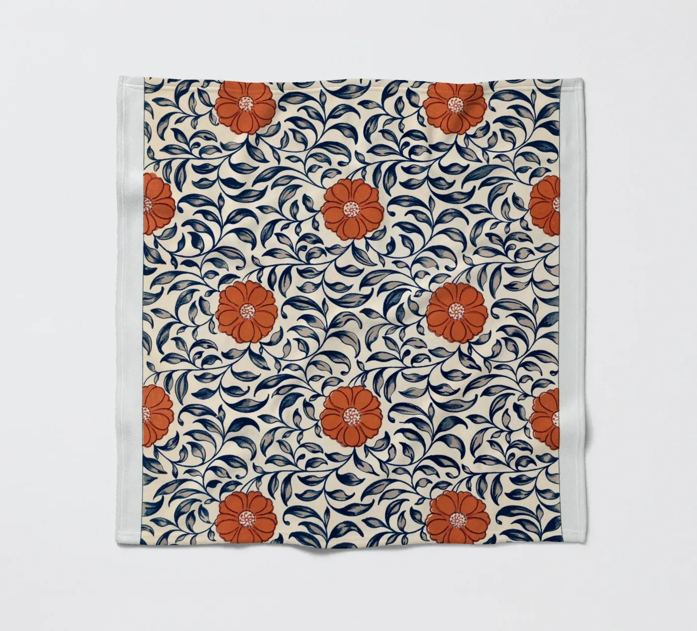 Flower pattern fleecedeken van vintageshop