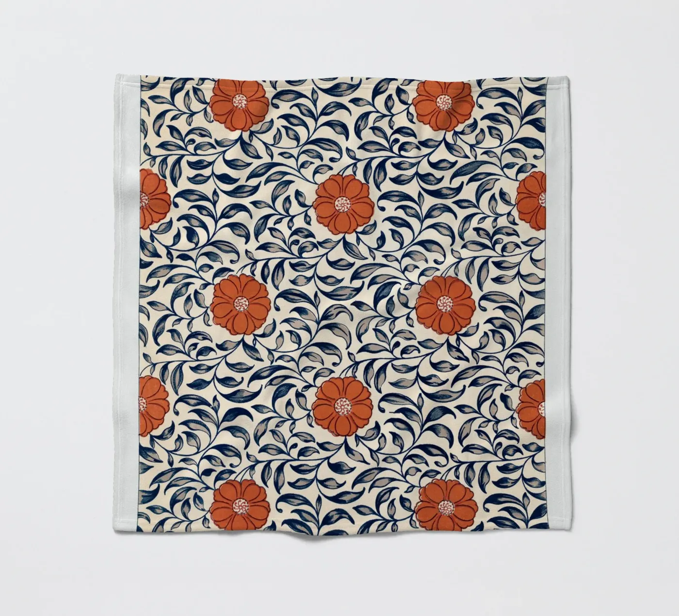 Flower pattern fleecedeken van vintageshop