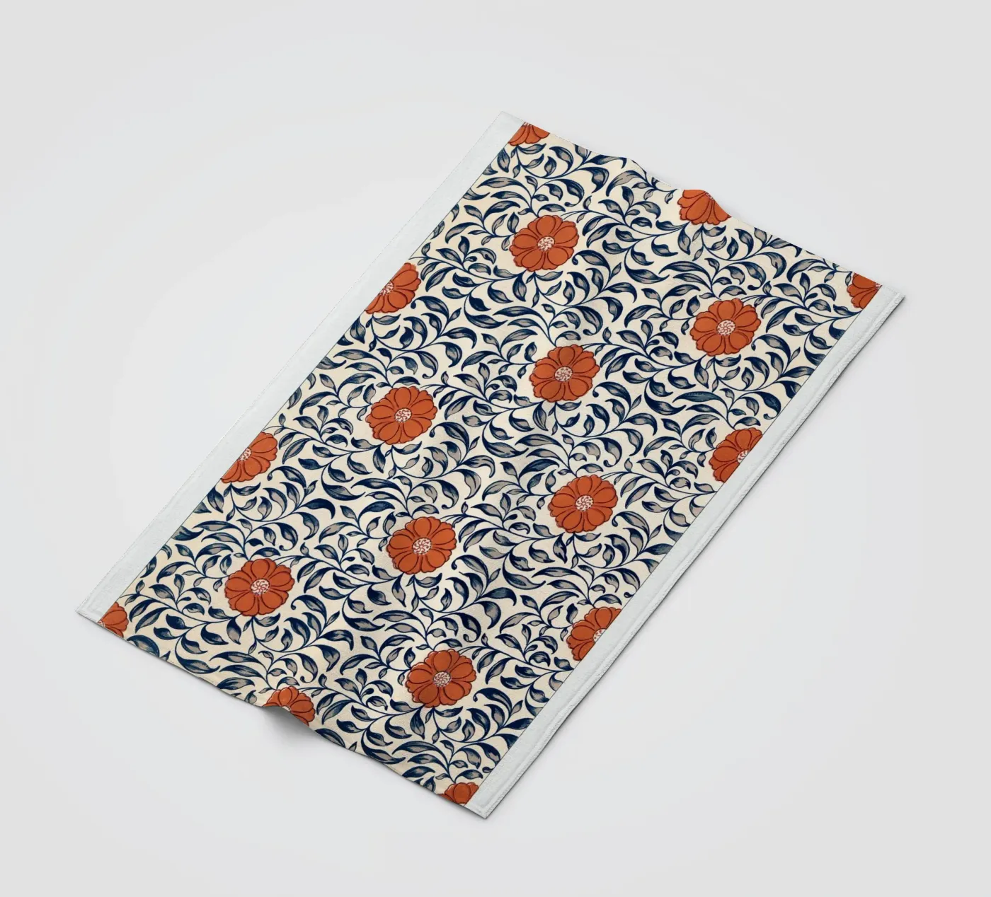 Flower pattern fleecedeken van vintageshop