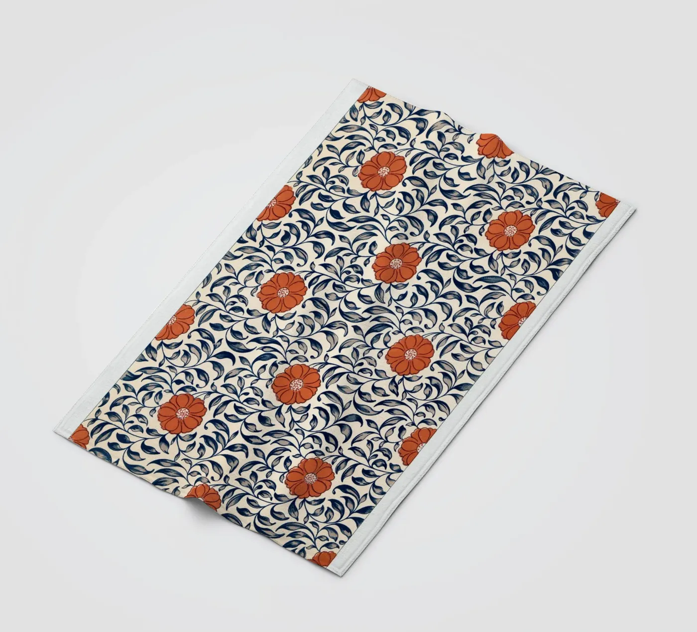 Flower pattern fleecedeken van vintageshop