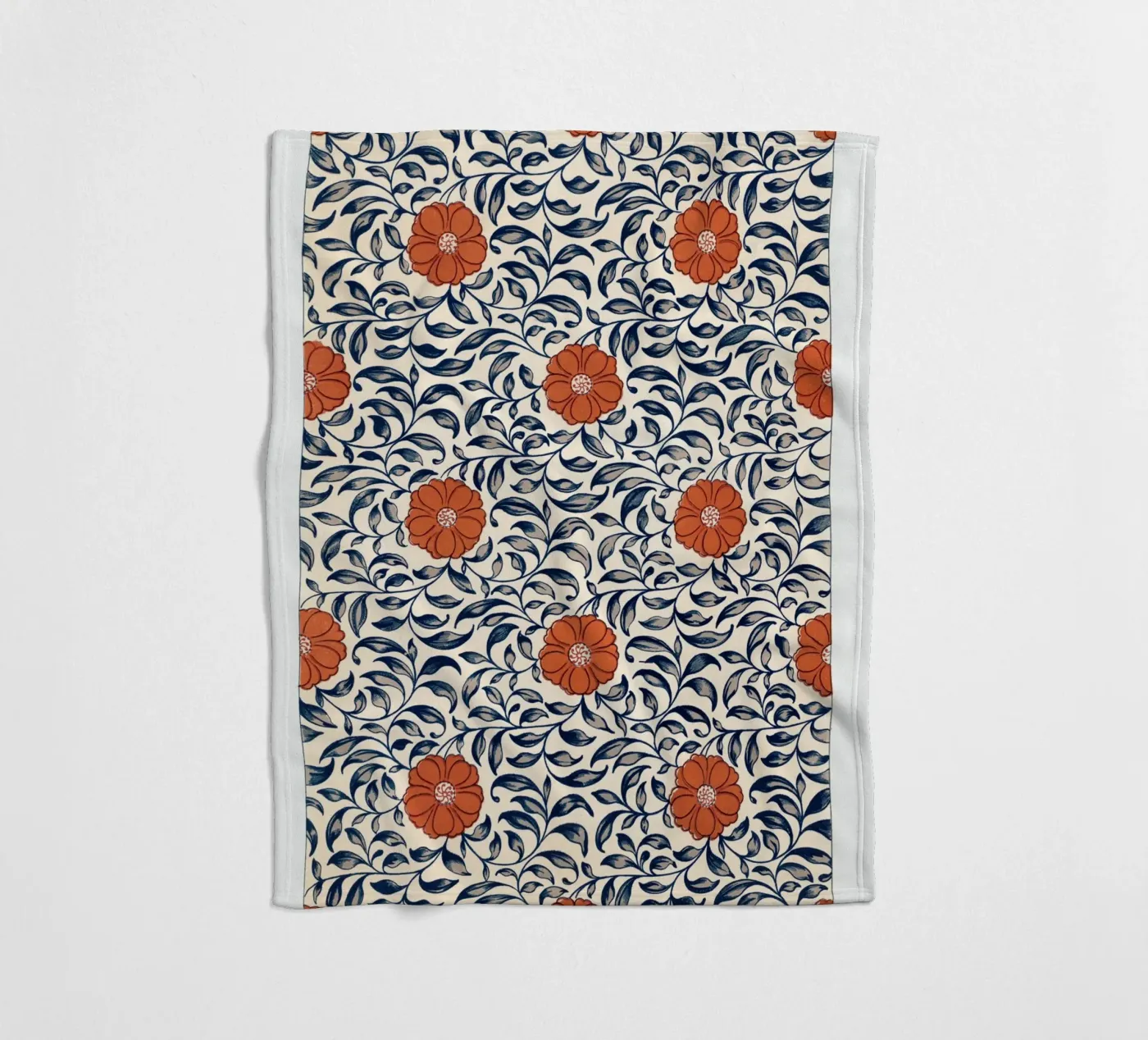 Flower pattern fleecedeken van vintageshop
