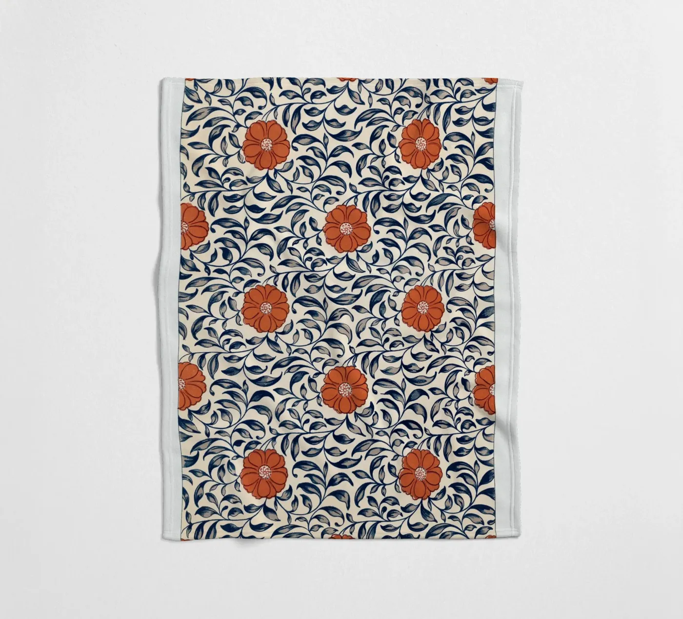 Flower pattern fleecedeken van vintageshop