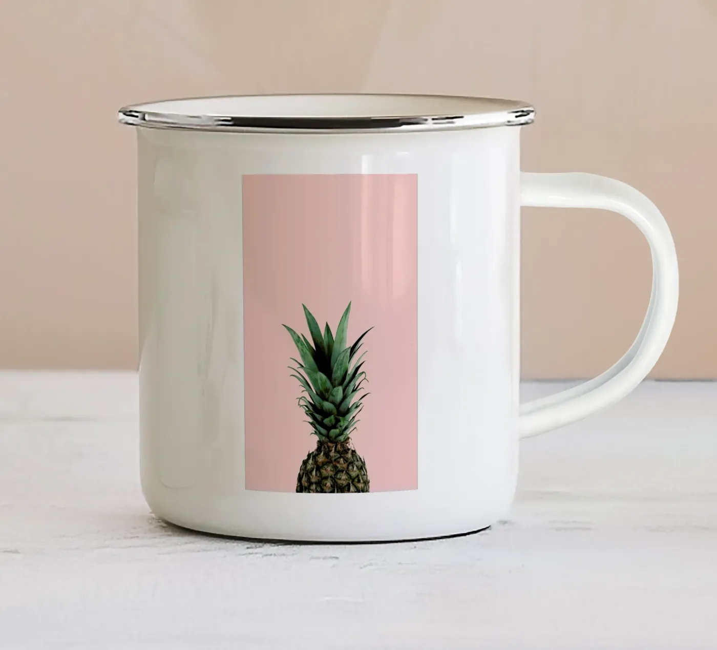 Pineapple enamel mug by Lemon-apes