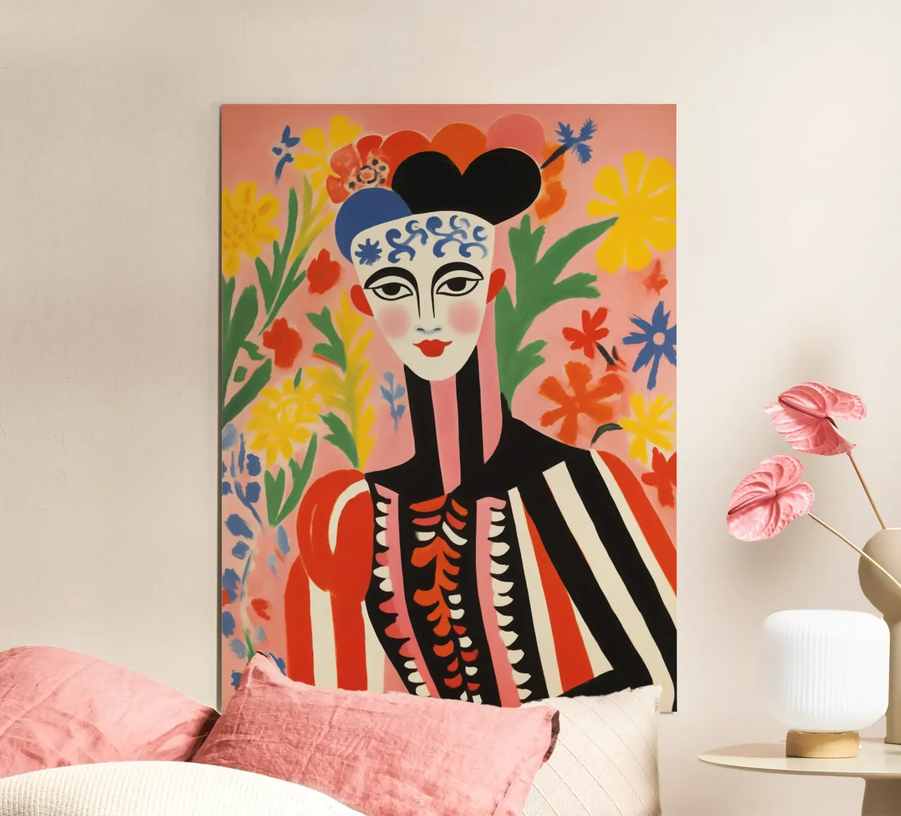 Glückliche Matisse-Gärtnerin | Malerei Hahnemühle von Autofocus