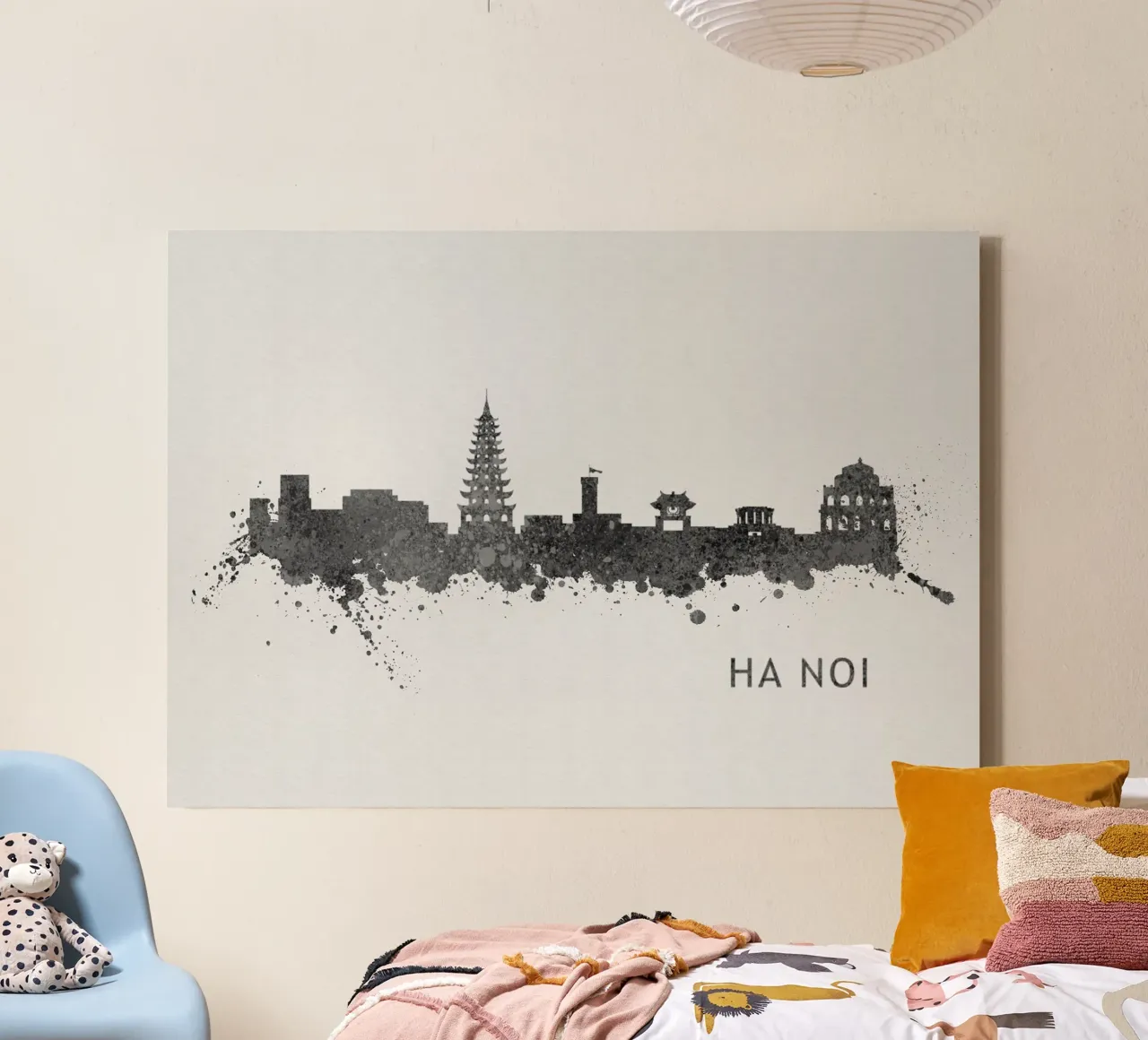 Ha Noi Viet Nam canvas met Baklijst van Travelstudio