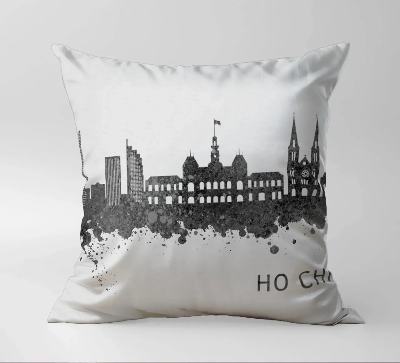 Ho Chi Minh Viet Nam decorative cushion by Travelstudio