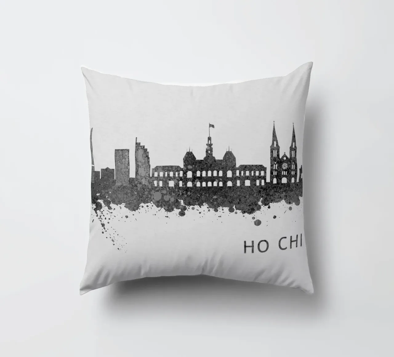 Ho Chi Minh Viet Nam decorative cushion by Travelstudio
