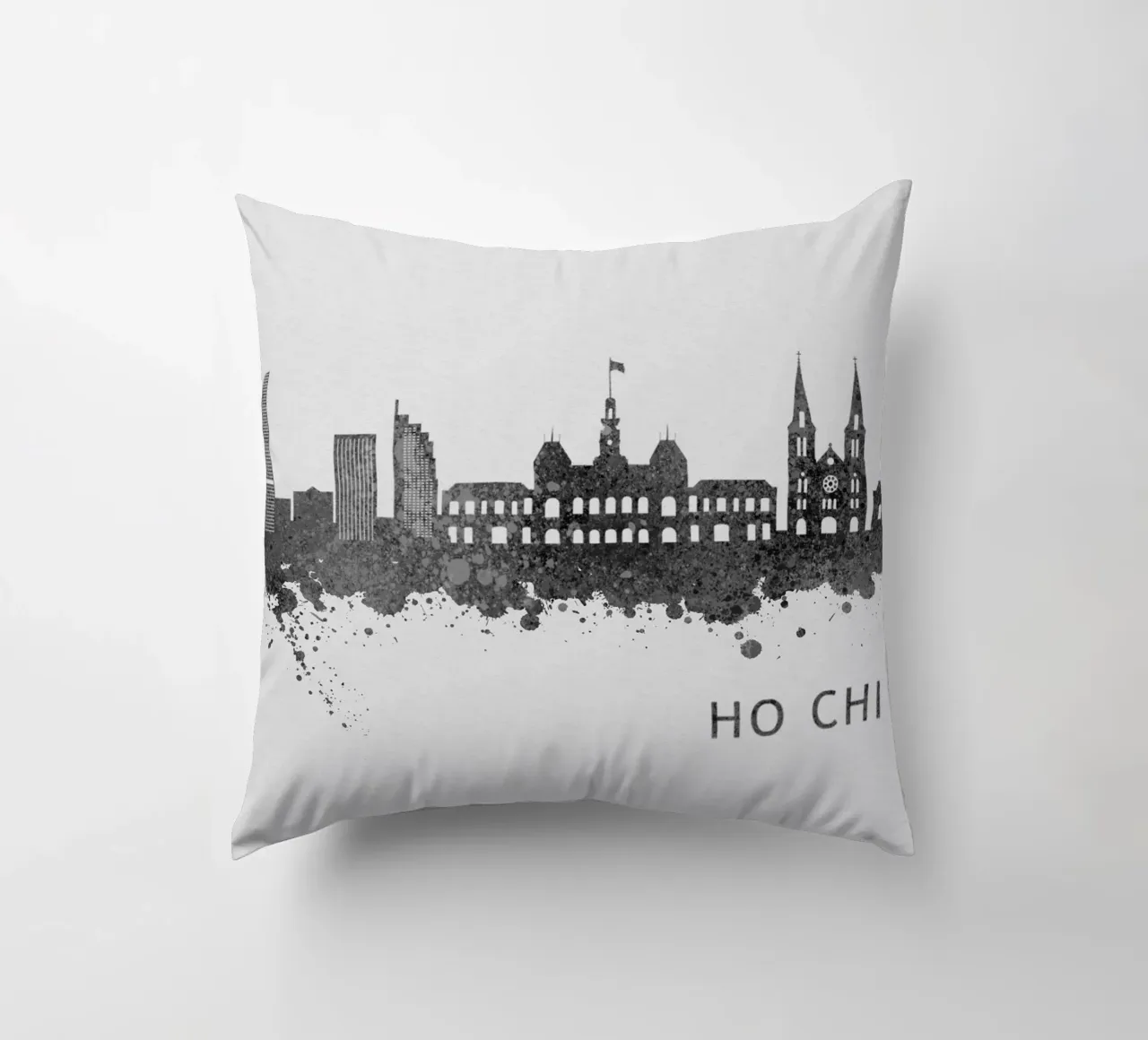 Ho Chi Minh Viet Nam decorative cushion by Travelstudio