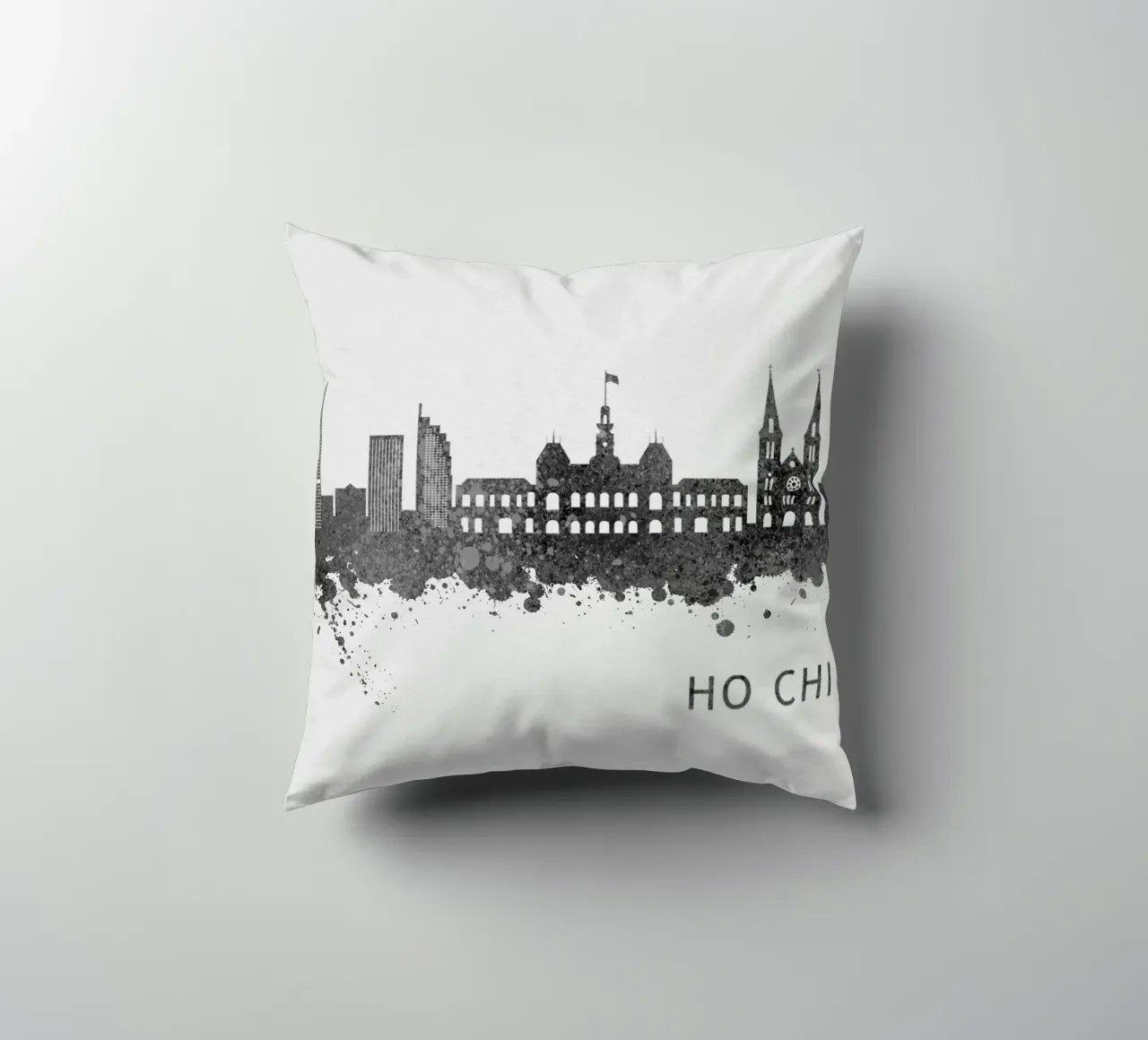 Ho Chi Minh Viet Nam decorative cushion by Travelstudio