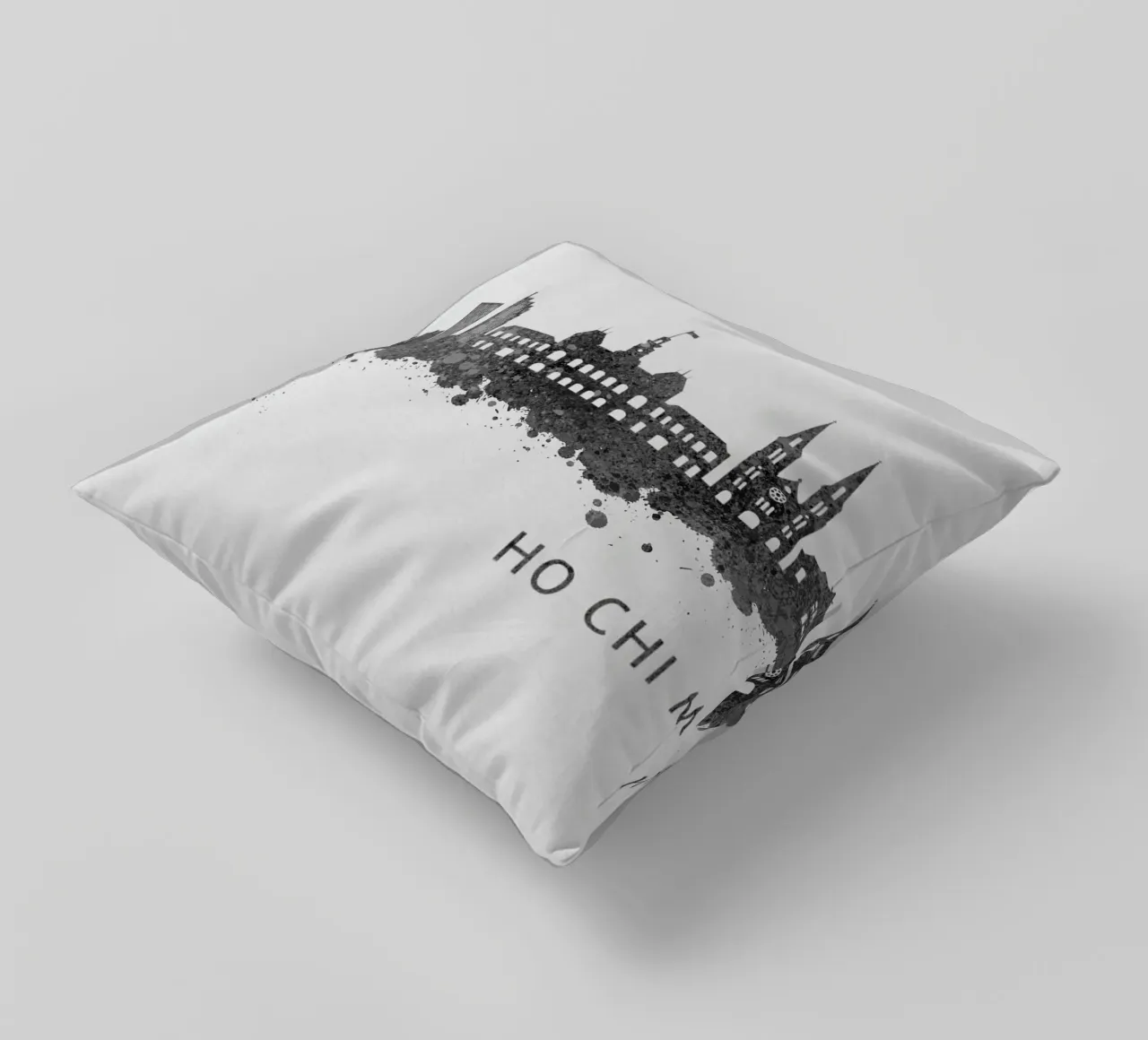 Ho Chi Minh Viet Nam decorative cushion by Travelstudio