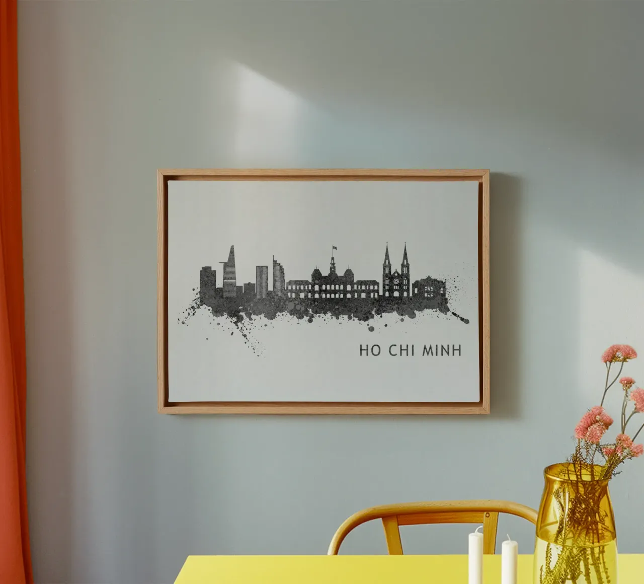 Ho Chi Minh Viet Nam canvas met Baklijst van Travelstudio