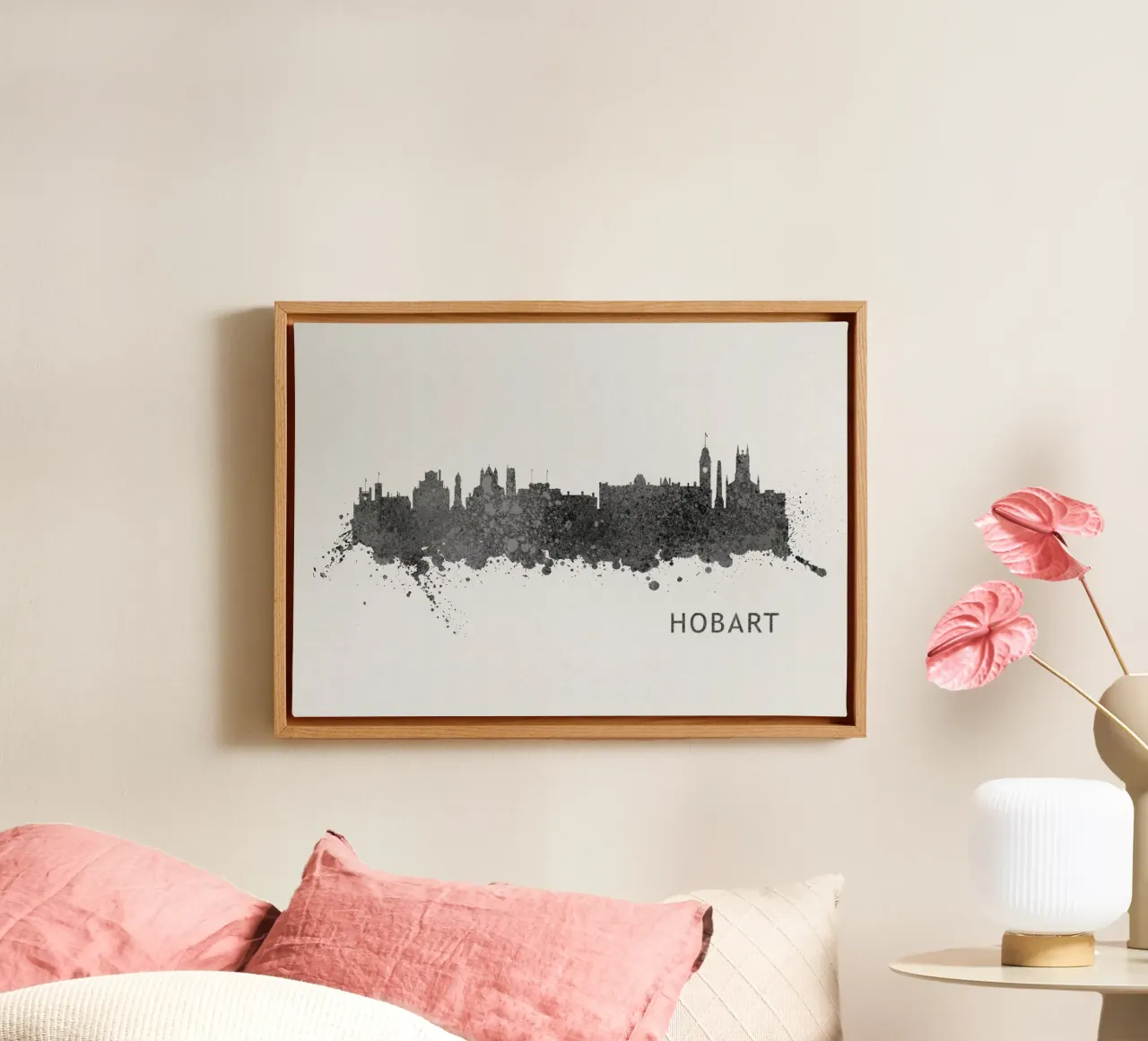 Hobart Australia canvas met Baklijst van Travelstudio