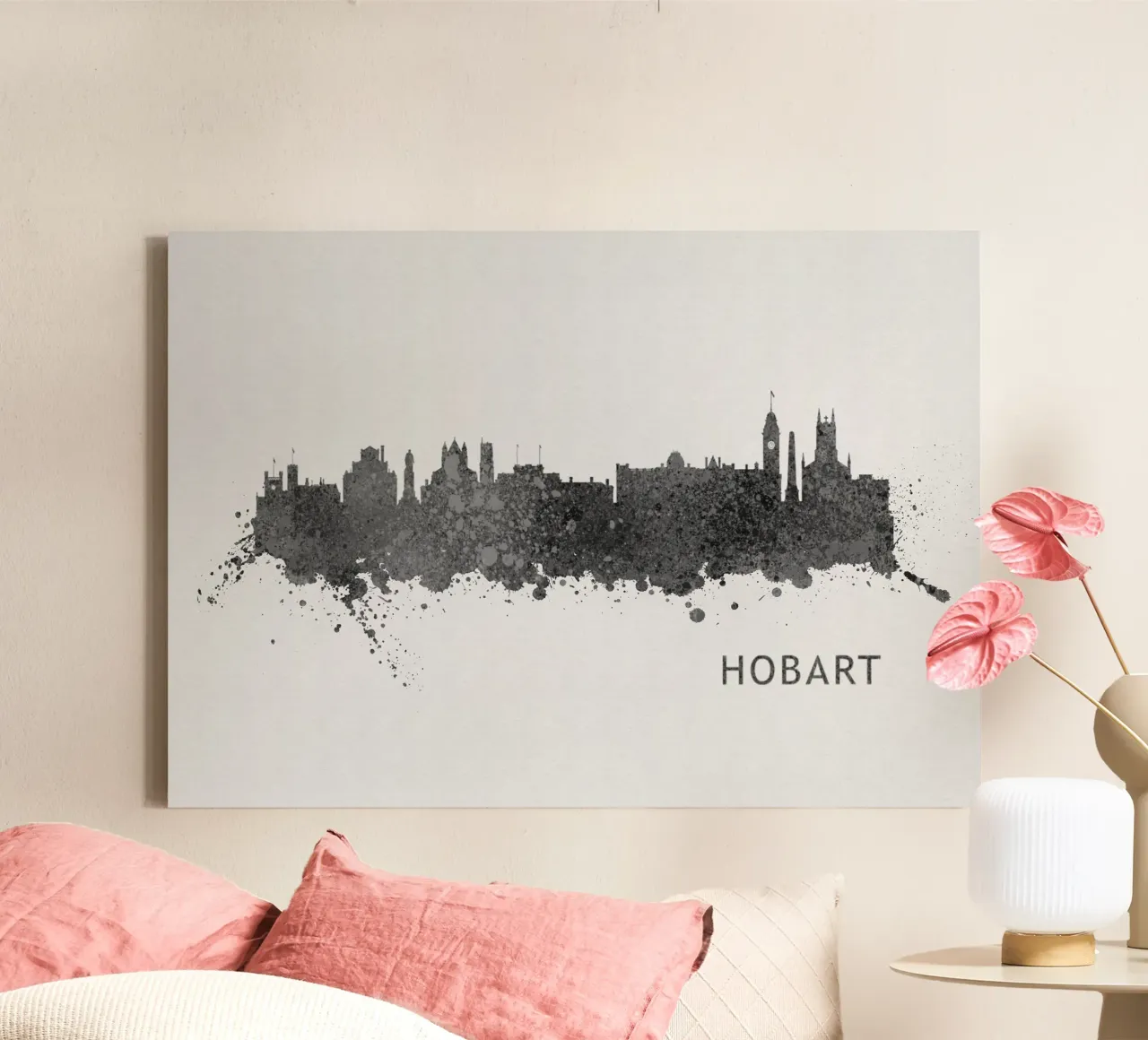 Hobart Australia canvas met Baklijst van Travelstudio