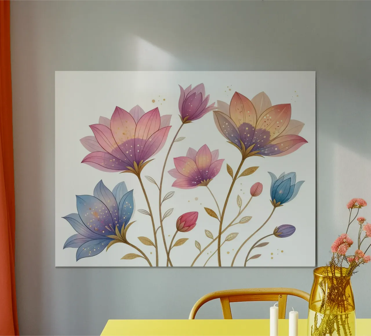 Fiori eterei poster con telaio in plastica da Artistic-shop