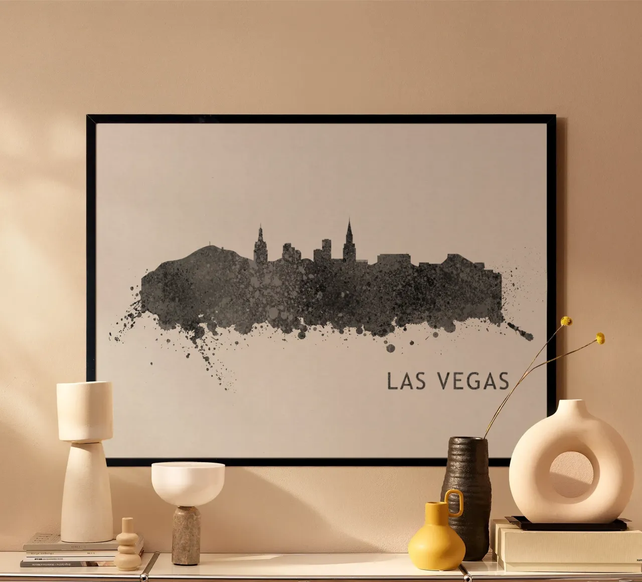 Las Vegas Nevada poster con telaio in plastica da Travelstudio