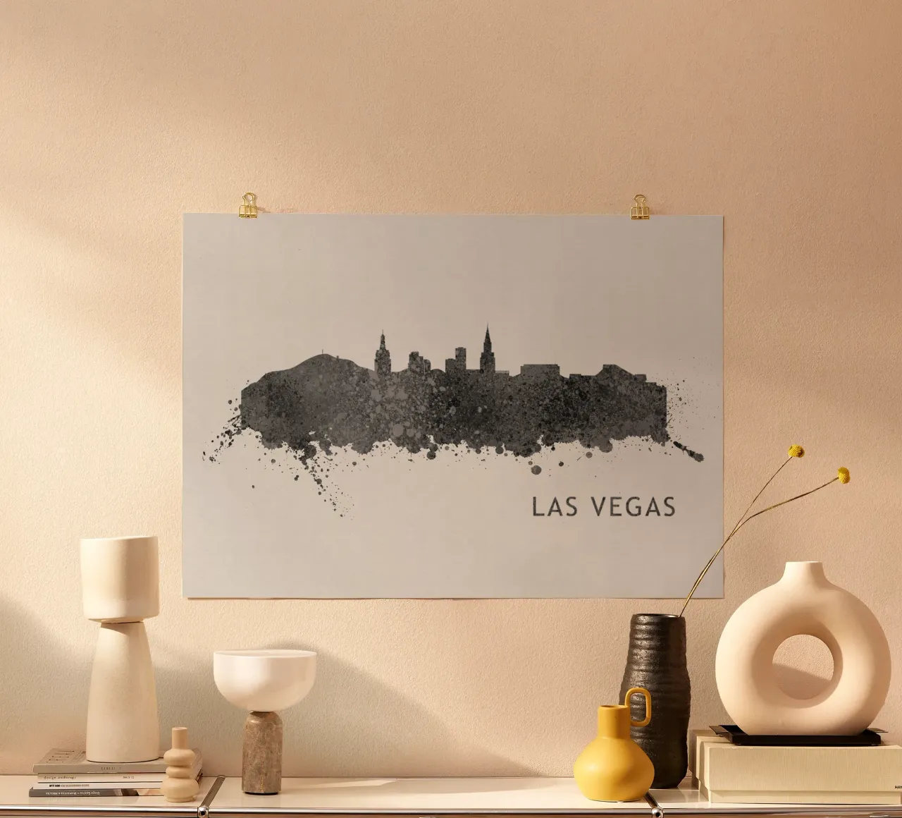 Las Vegas Nevada poster con telaio in plastica da Travelstudio