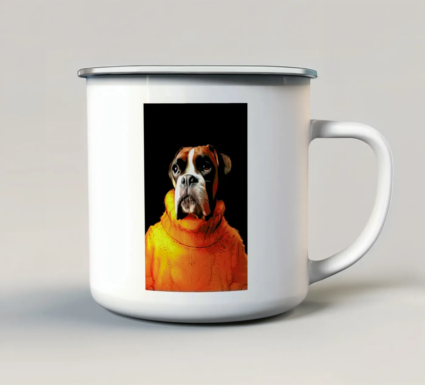 Trix enamel mug by Tein Lucasson