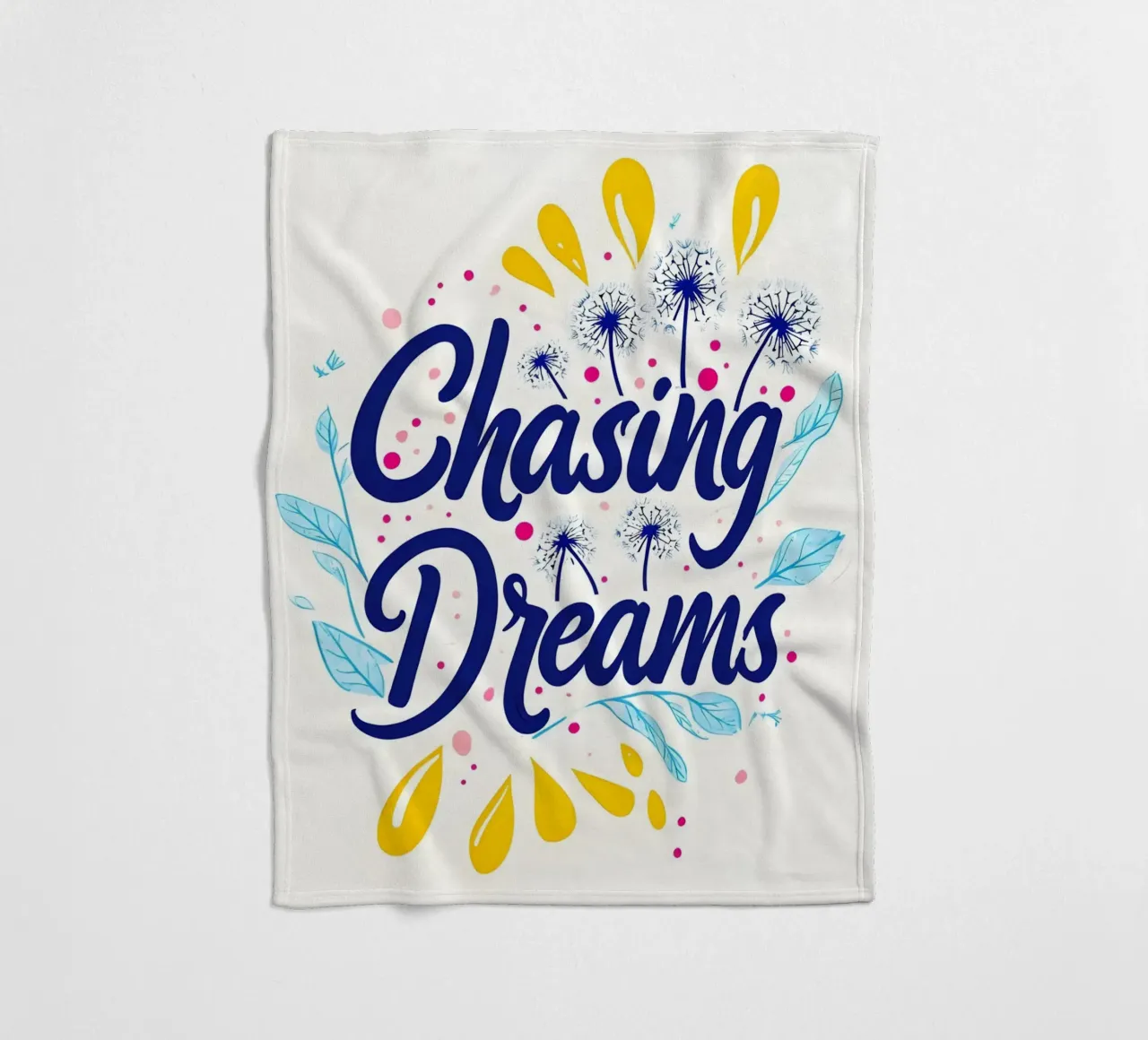 Chasing Dreams: A Whimsical Journey fleece blanket by inspirational quote