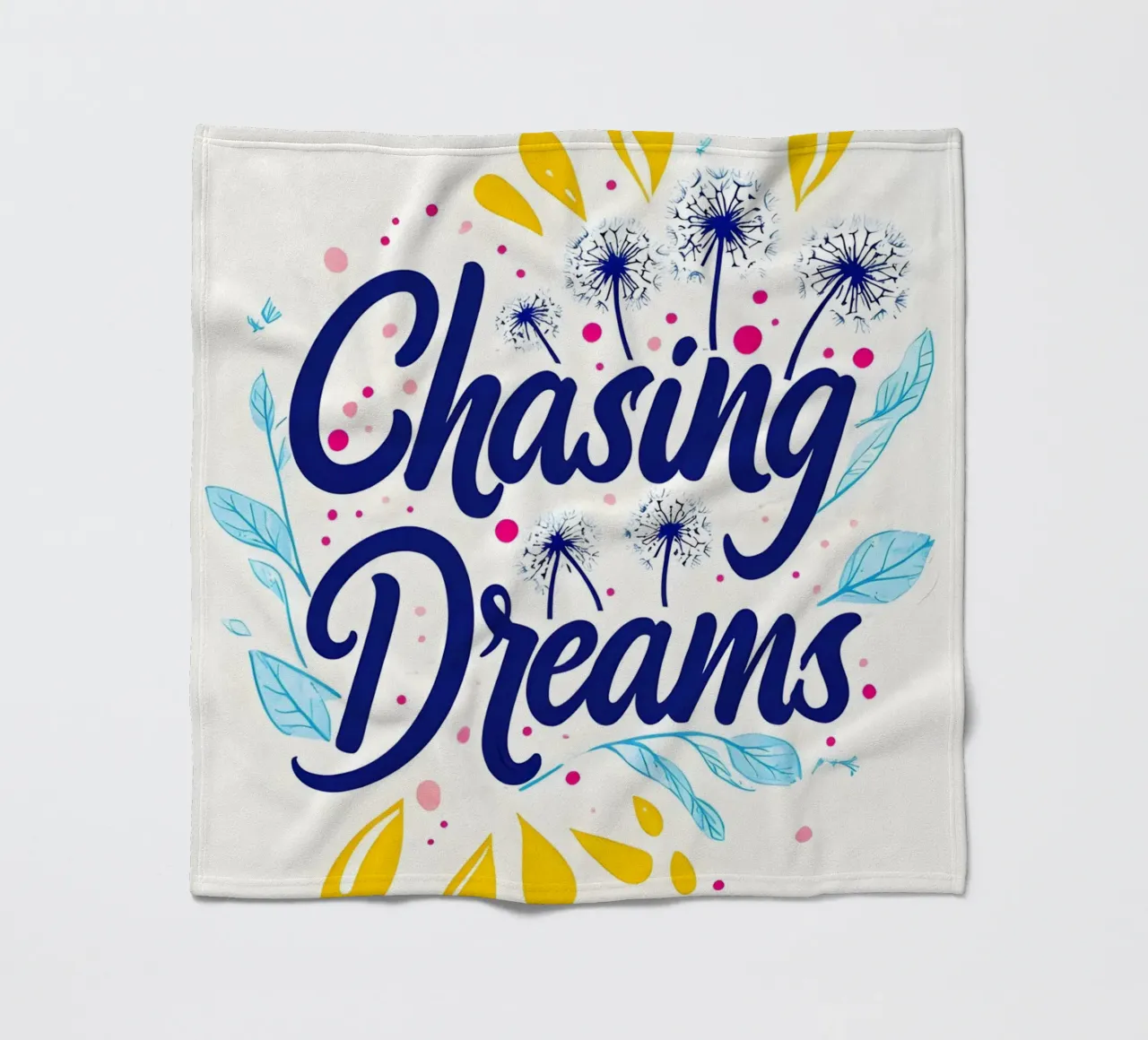 Chasing Dreams: A Whimsical Journey fleece blanket by inspirational quote