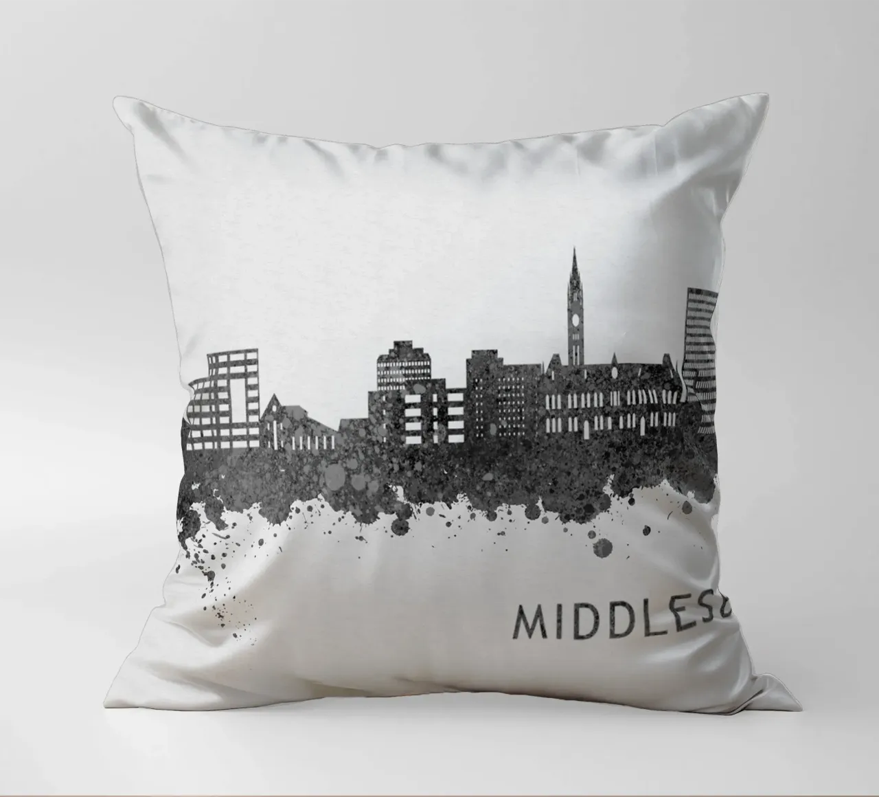 Middlesbrough England decorative cushion by Travelstudio