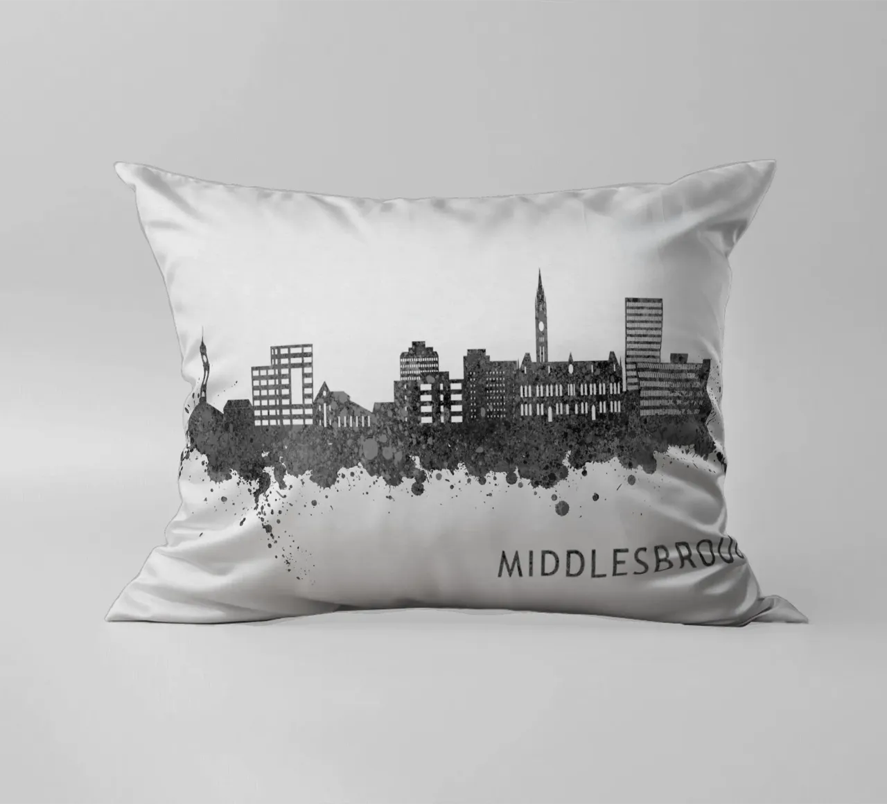 Middlesbrough England decorative cushion by Travelstudio