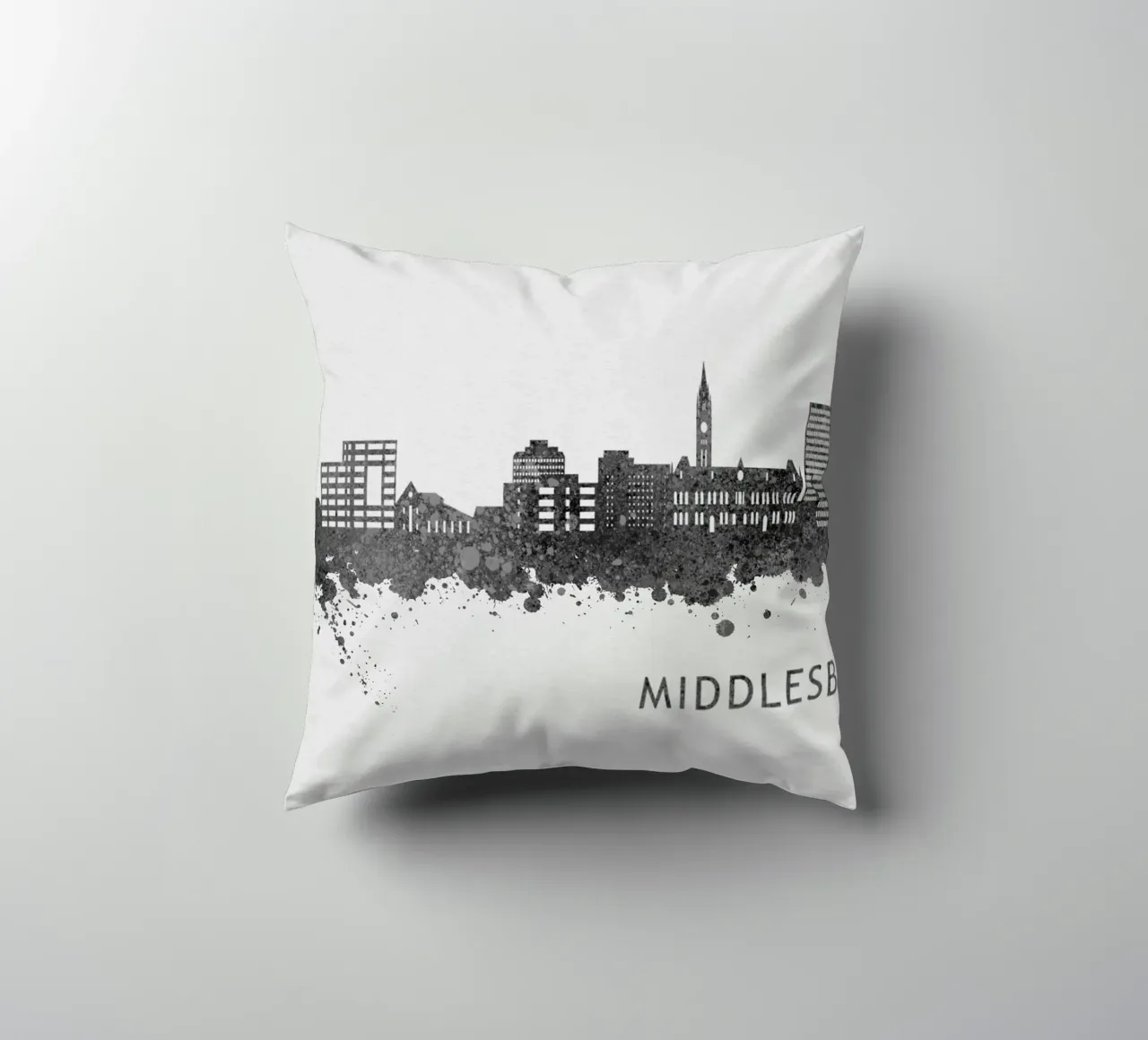 Middlesbrough England decorative cushion by Travelstudio
